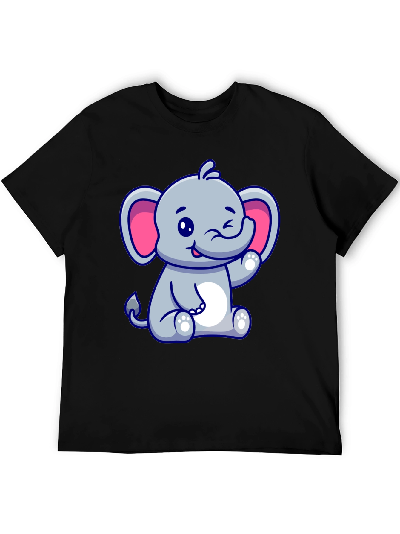 Cute Cartoon Elephant Graphic Tee - Stylish & Fun!