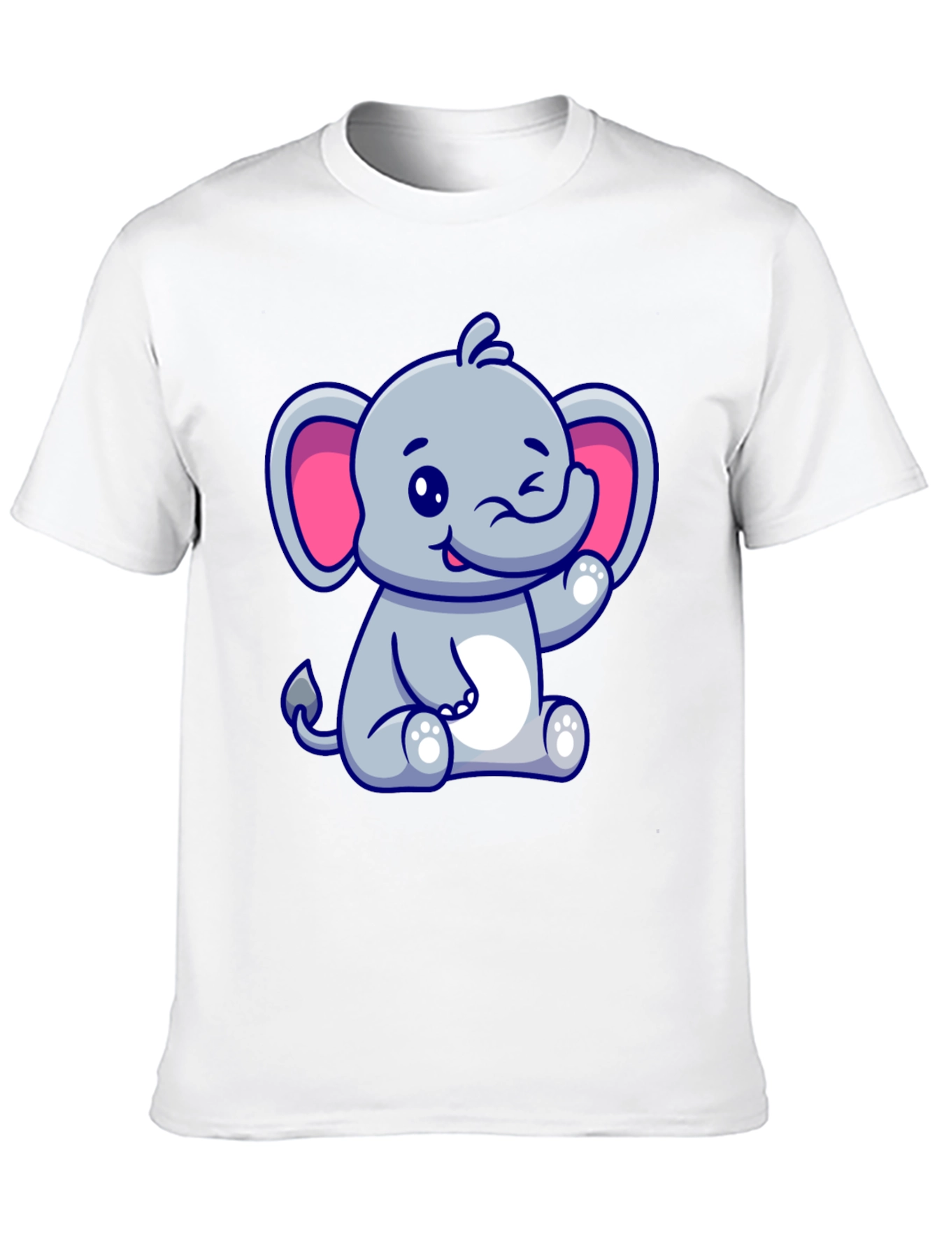 Cute Cartoon Elephant Graphic Tee - Stylish & Fun!