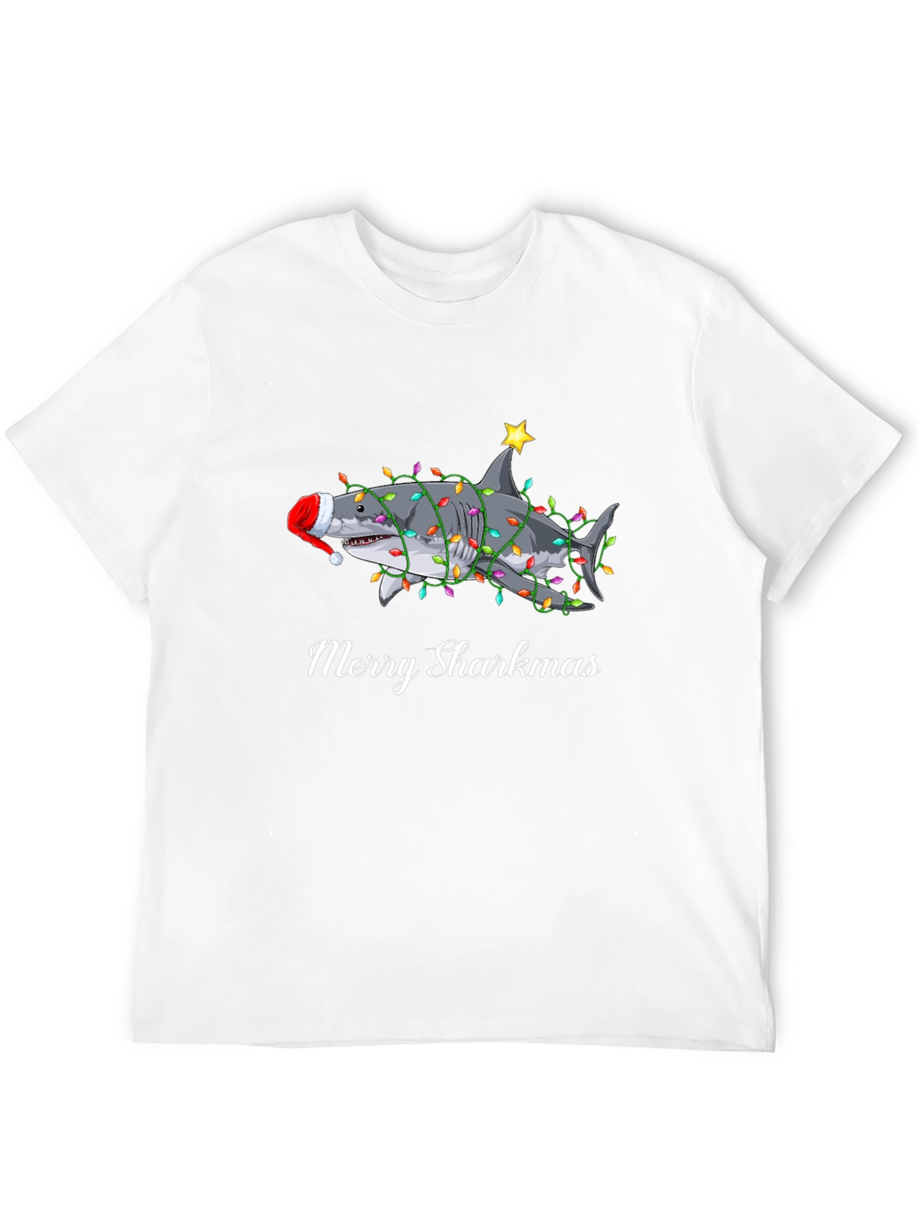 Merry Sharkmas T-Shirt - Festive Holiday Shark Tee