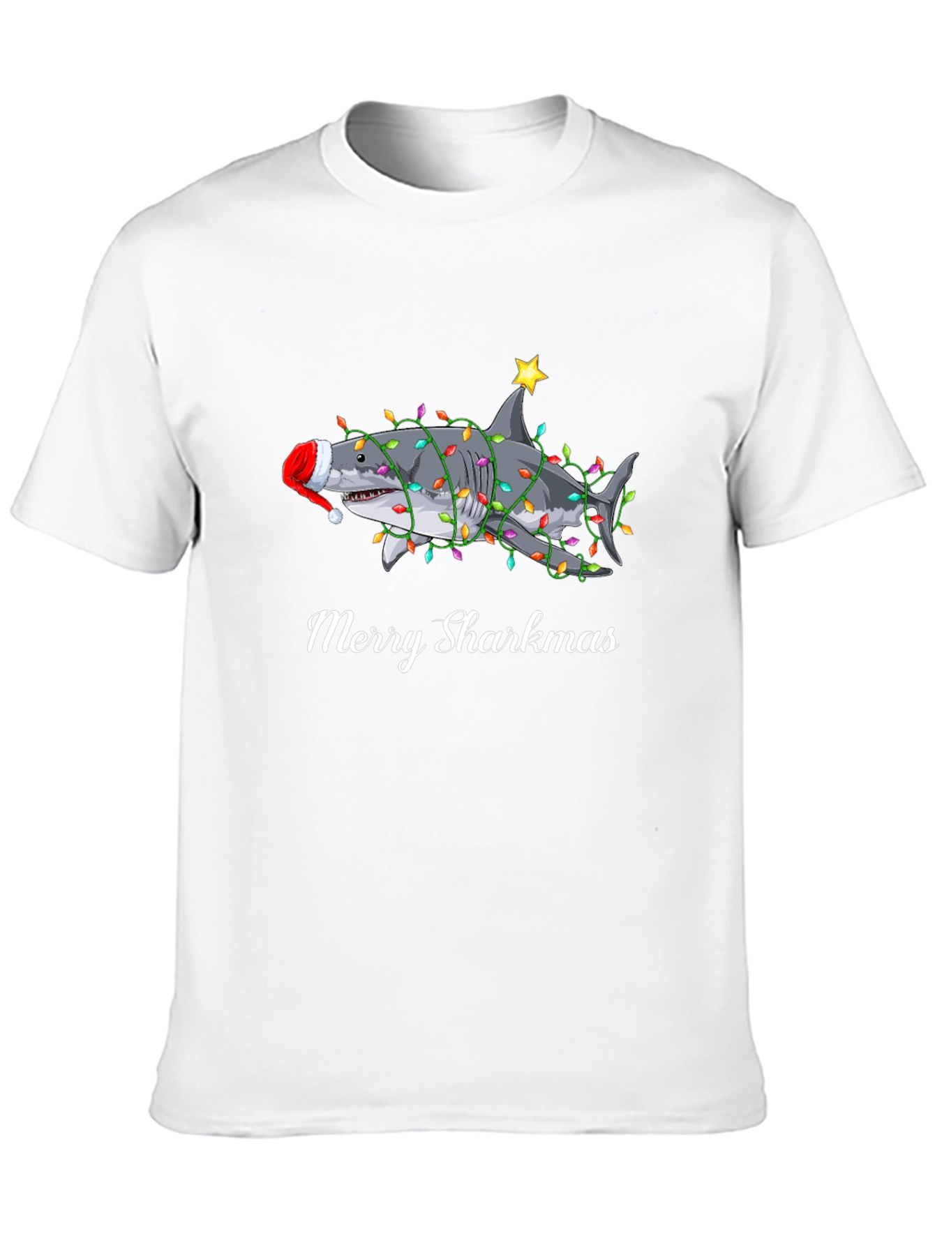Merry Sharkmas T-Shirt - Festive Holiday Shark Tee