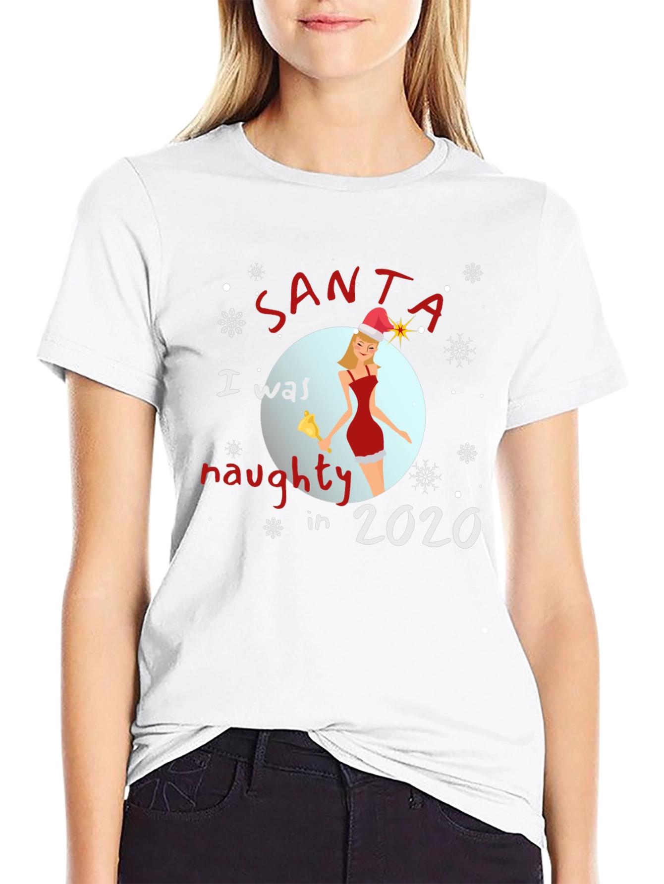 Santa Naughty in 2020 T-Shirt Christmas Tee