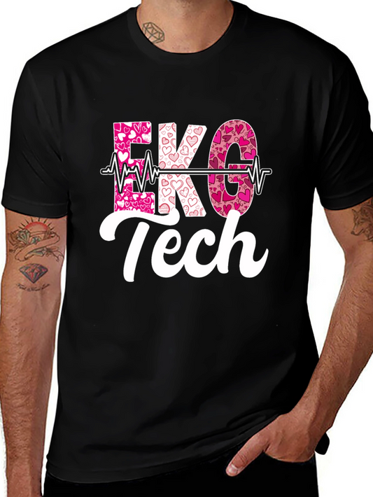 EKG Tech Heartbeat Valentines Day T-Shirt