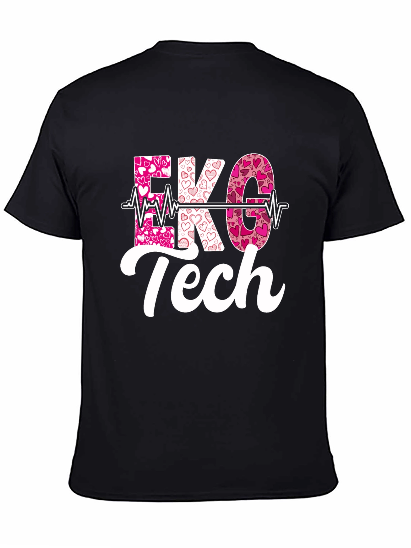 EKG Tech Heartbeat Valentines Day T-Shirt