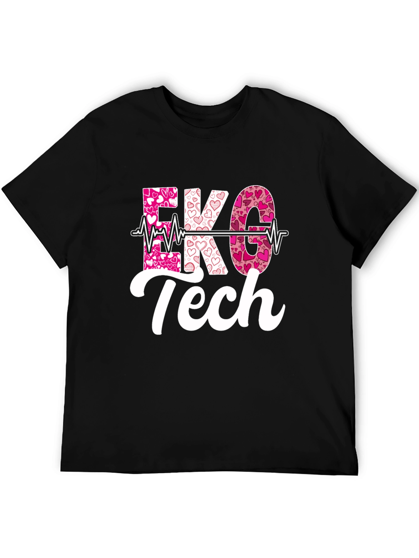 EKG Tech Heartbeat Valentines Day T-Shirt