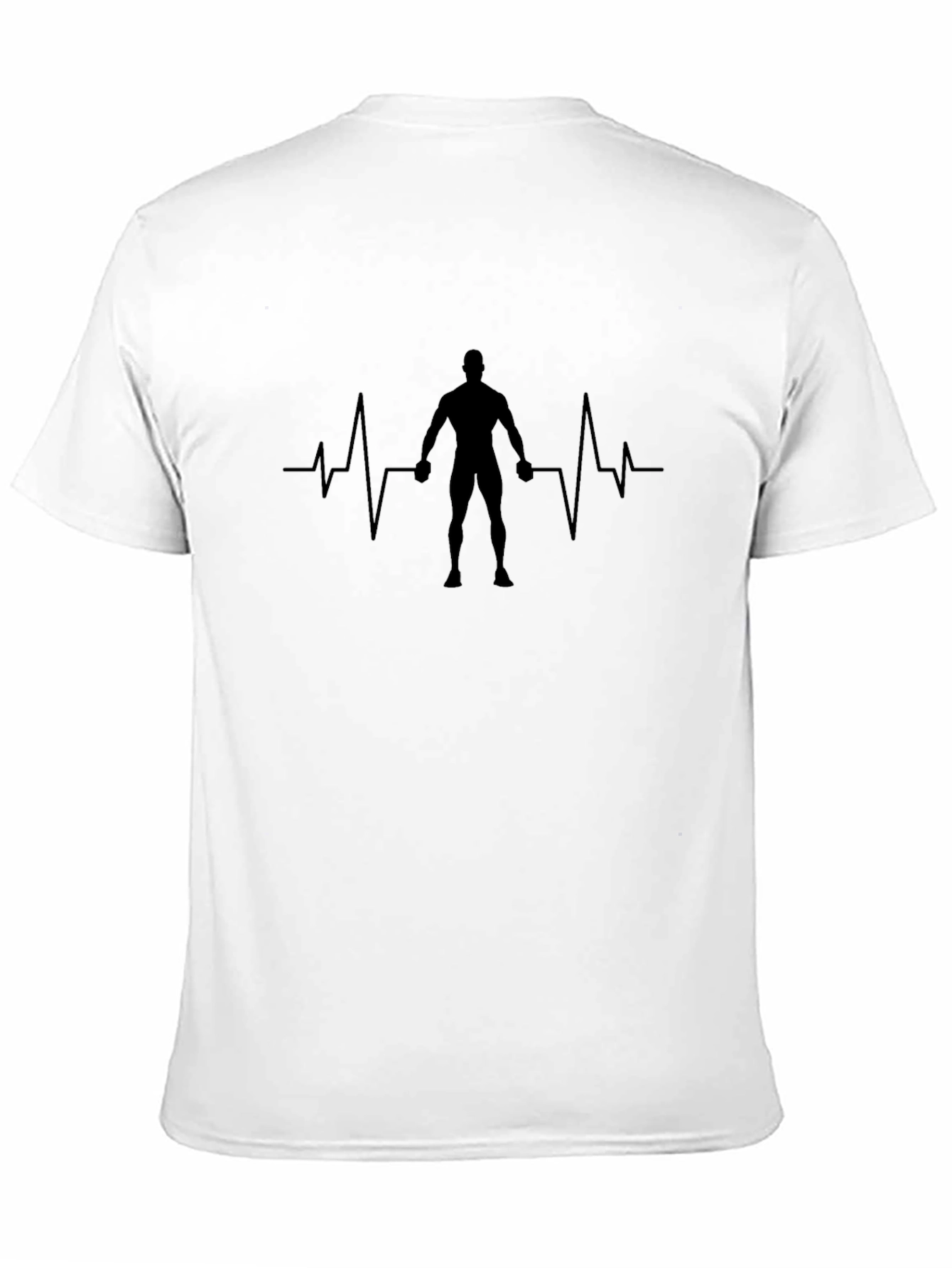 Fitness Heartbeat T-Shirt - Black Gym Tee