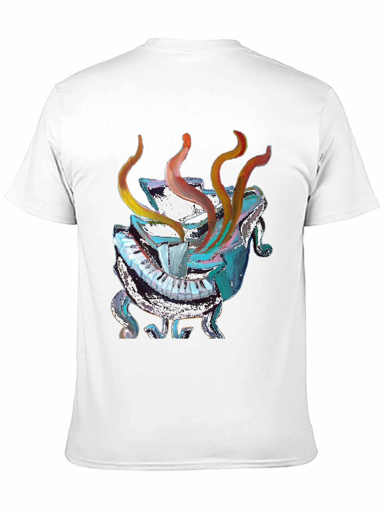 Abstract Piano Black T-Shirt - Unique Music Lover Gift