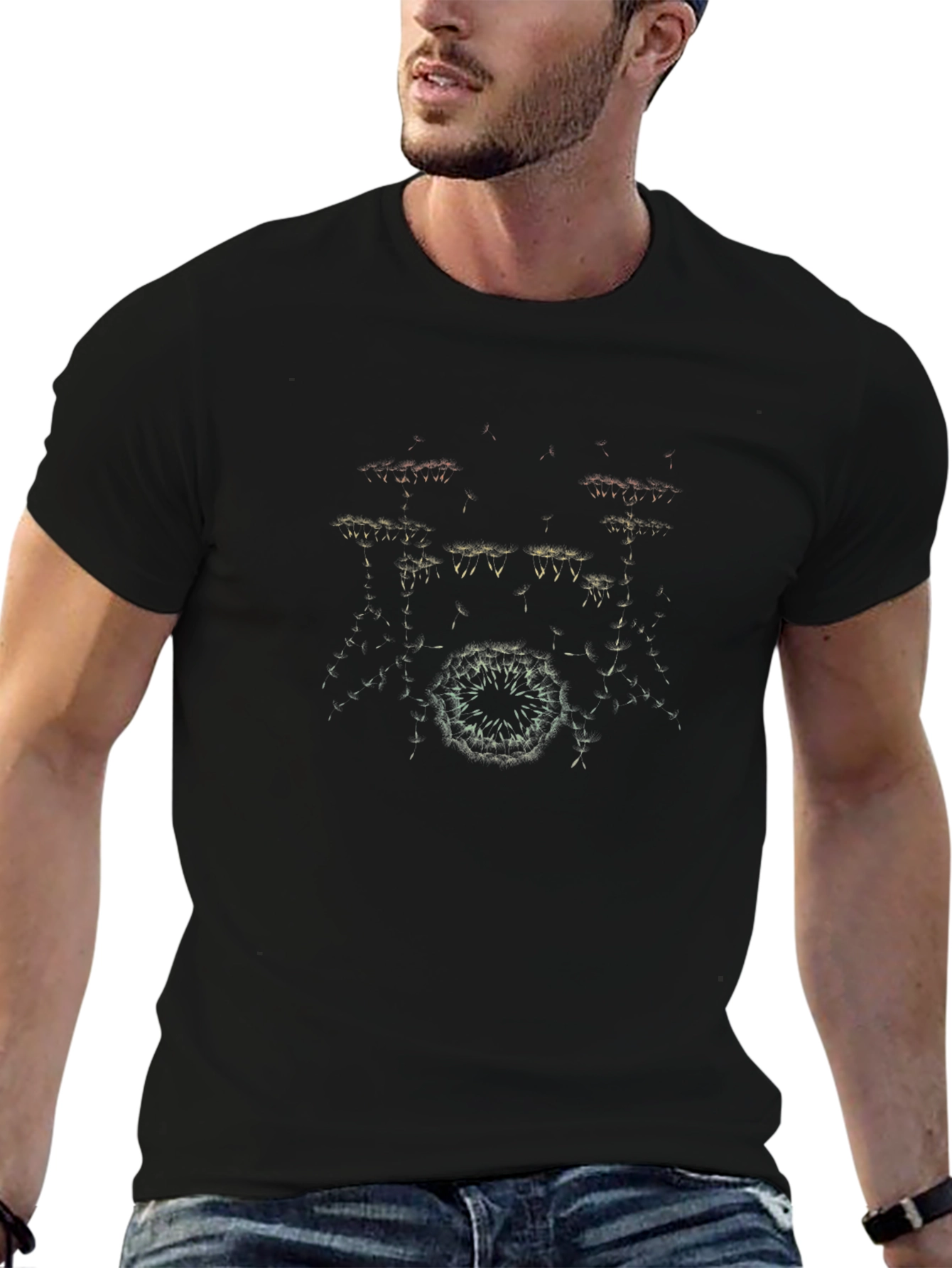 Abstract Drum Kit Graphic T-Shirt - Music Lover Tee