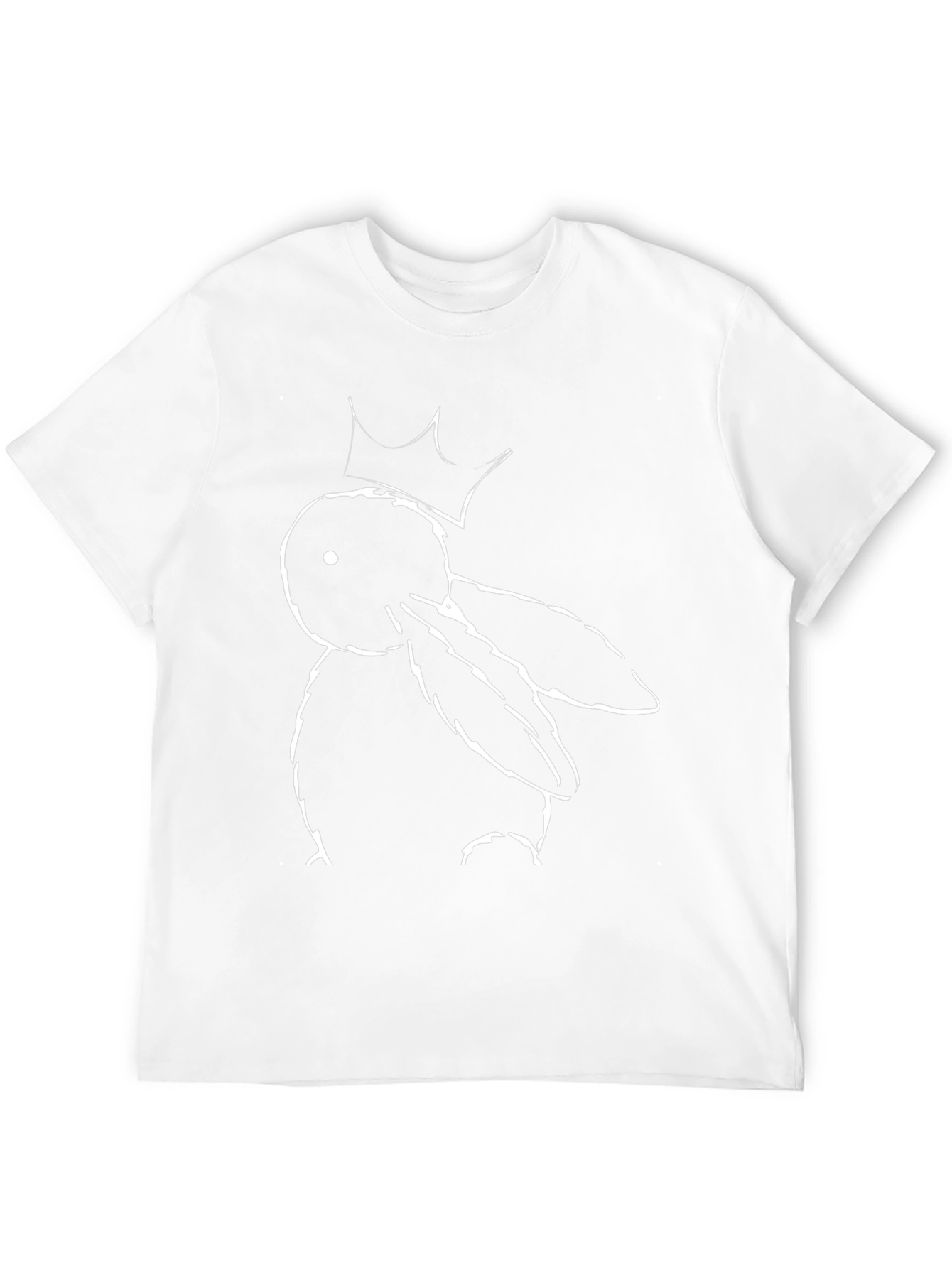 Black Graphic Tee: Bunny with Crown