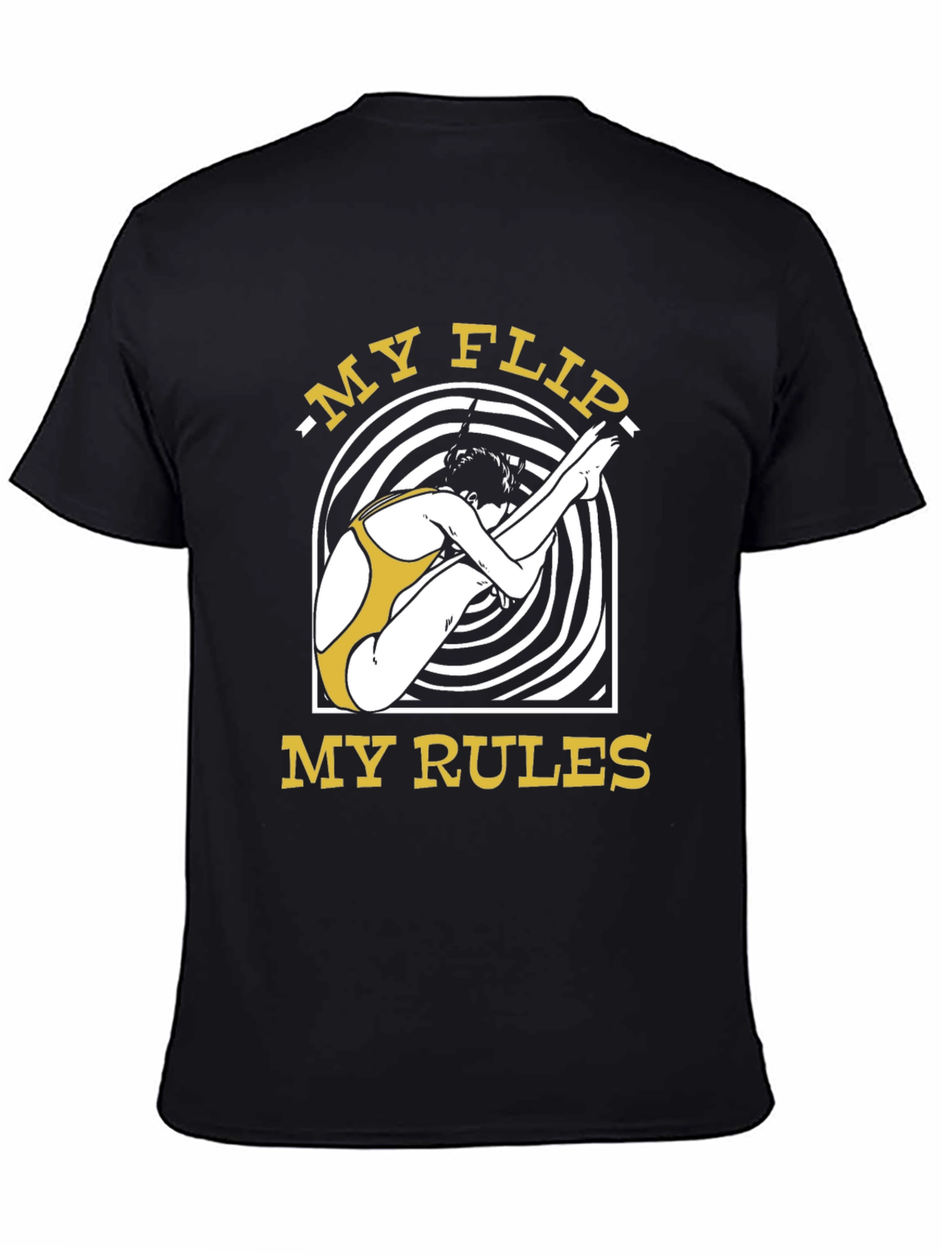 My Flip My Rules Black Graphic T-Shirt