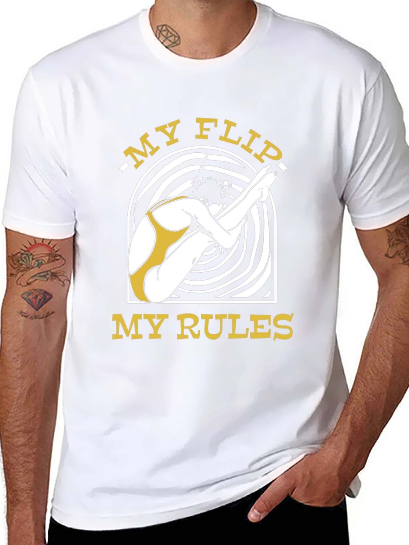 My Flip My Rules Black Graphic T-Shirt