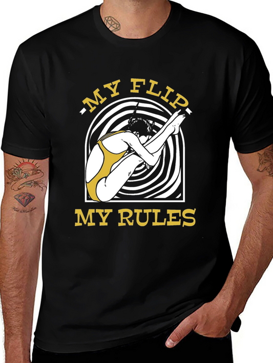 My Flip My Rules Black Graphic T-Shirt