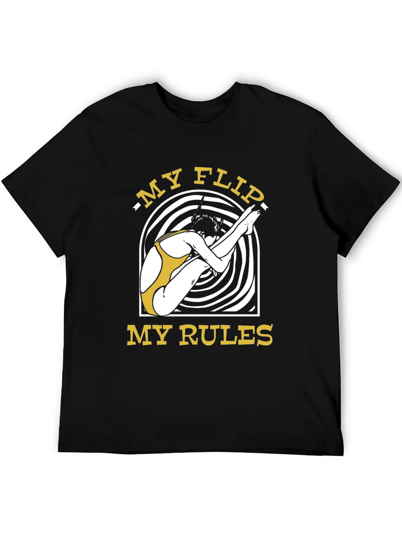 My Flip My Rules Black Graphic T-Shirt