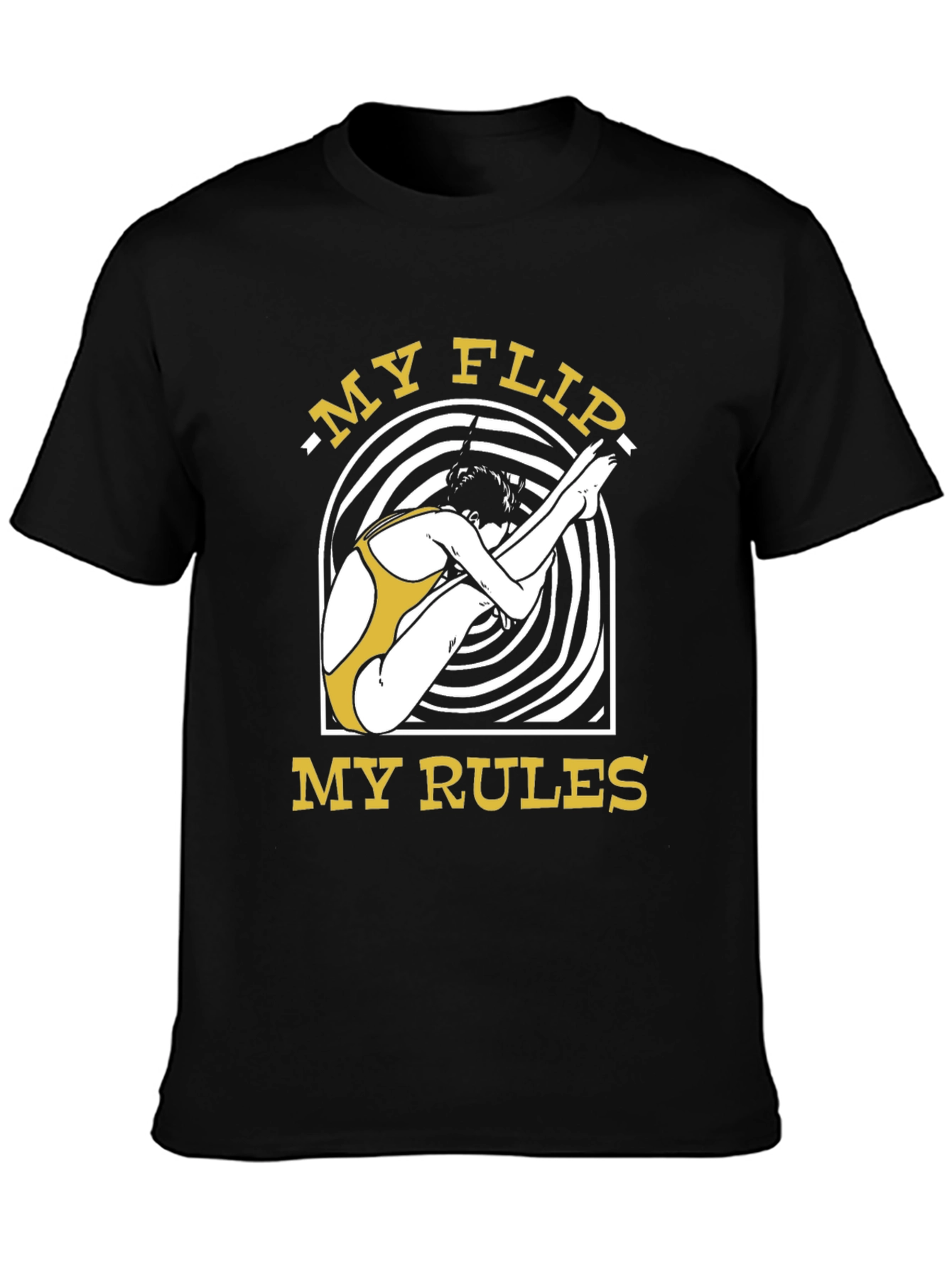 My Flip My Rules Black Graphic T-Shirt