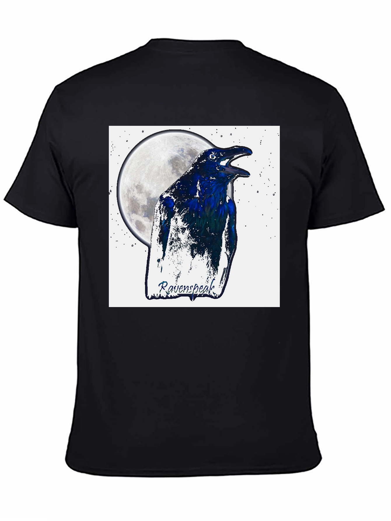 RavenSpeak T-Shirt - Moonlit Bird Graphic Tee