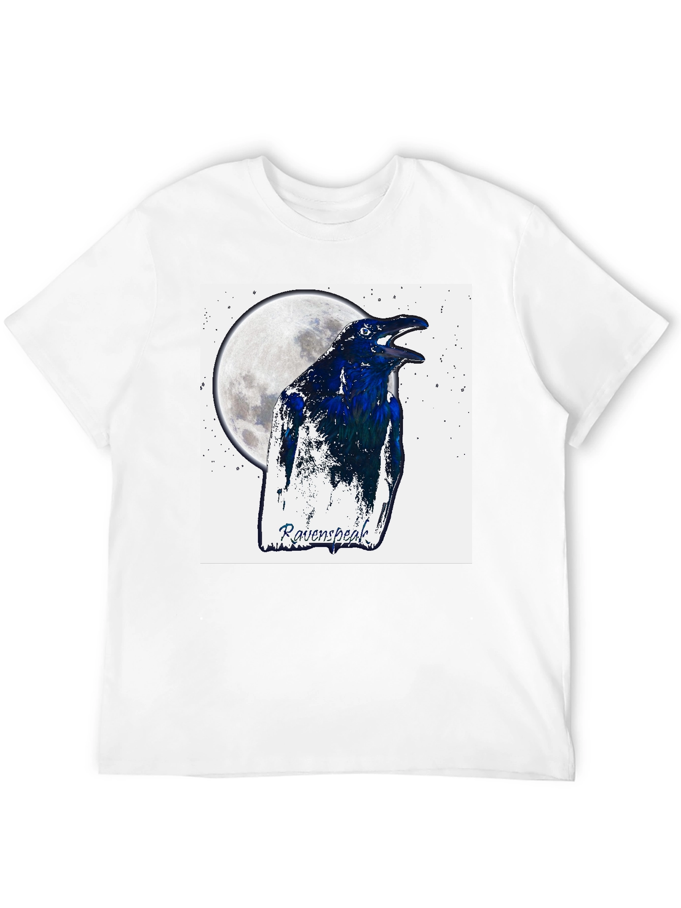 RavenSpeak T-Shirt - Moonlit Bird Graphic Tee