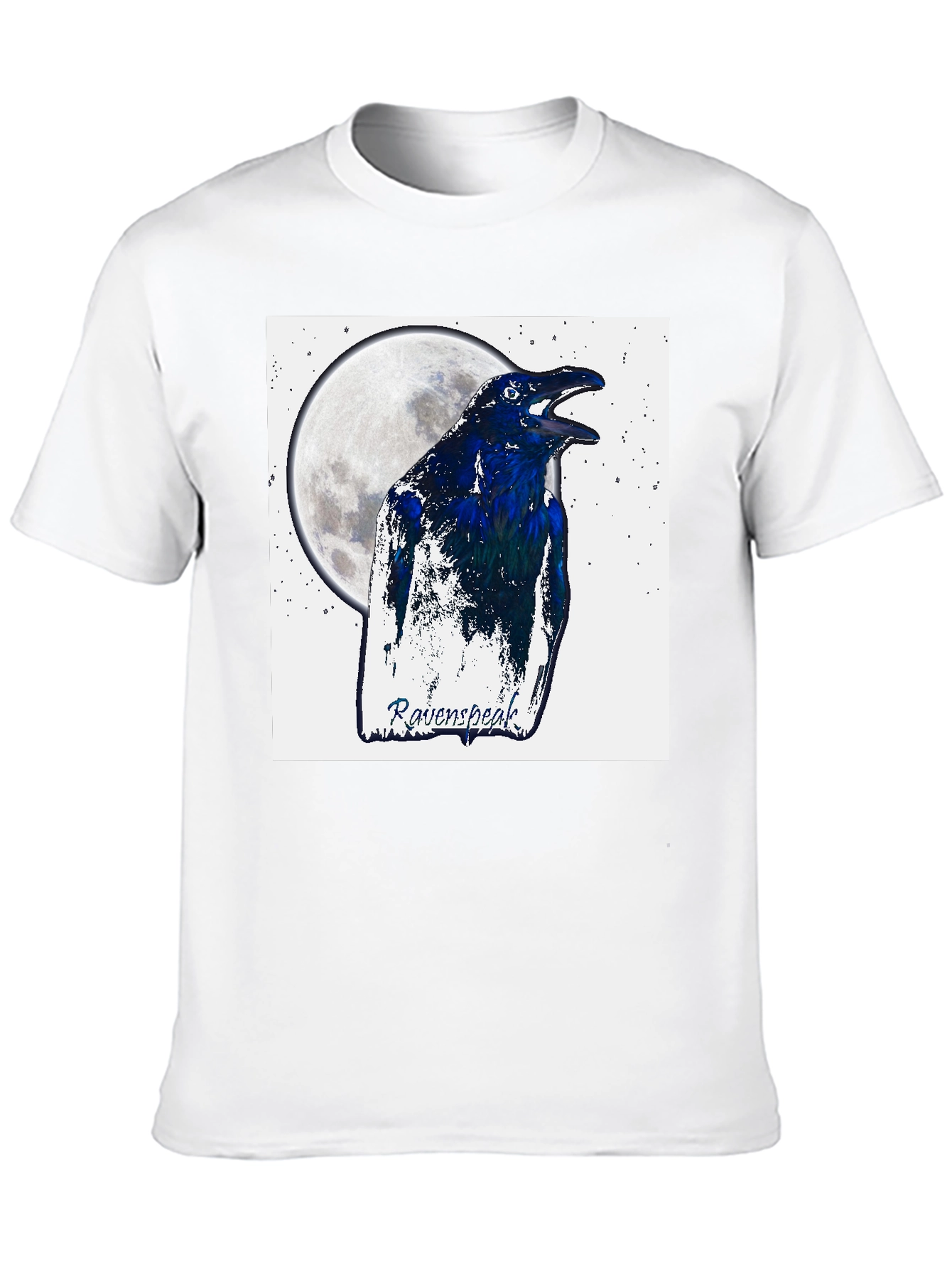 RavenSpeak T-Shirt - Moonlit Bird Graphic Tee