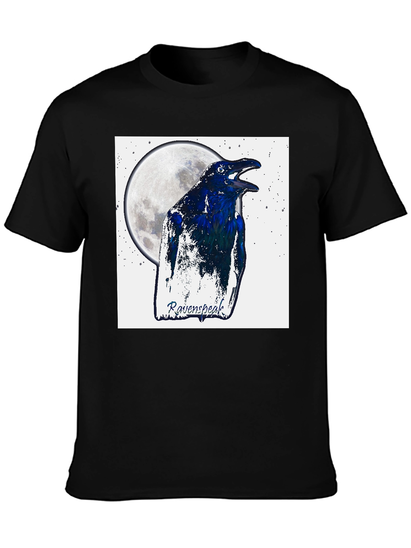 RavenSpeak T-Shirt - Moonlit Bird Graphic Tee