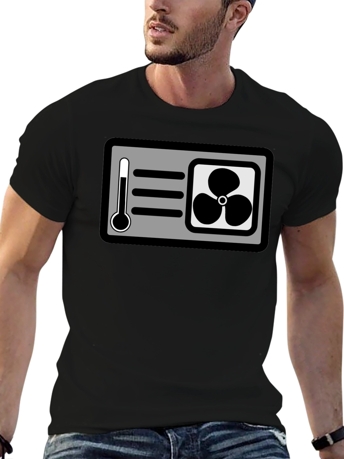 Air Conditioner Cartoon Graphic T-Shirt
