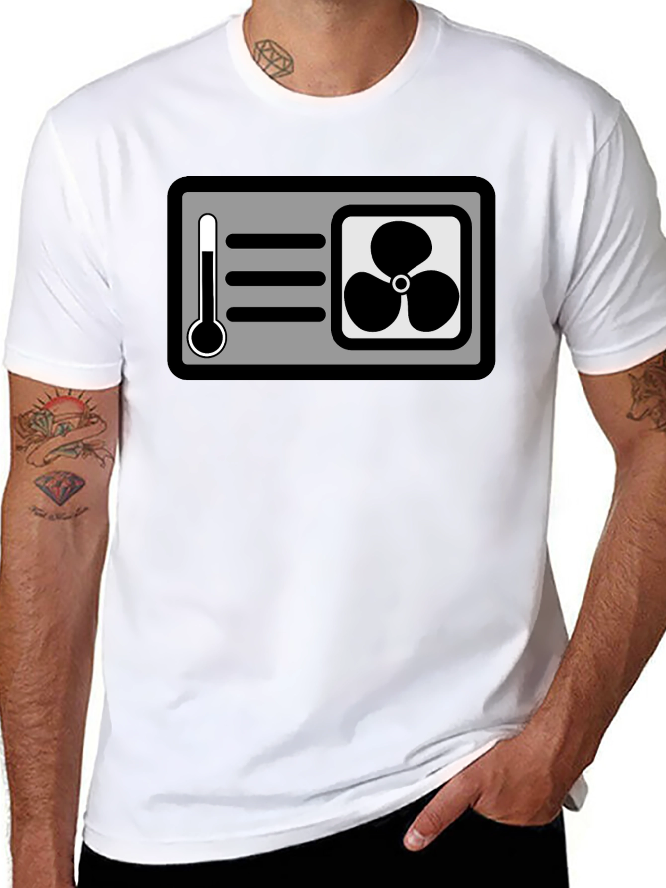 Air Conditioner Cartoon Graphic T-Shirt