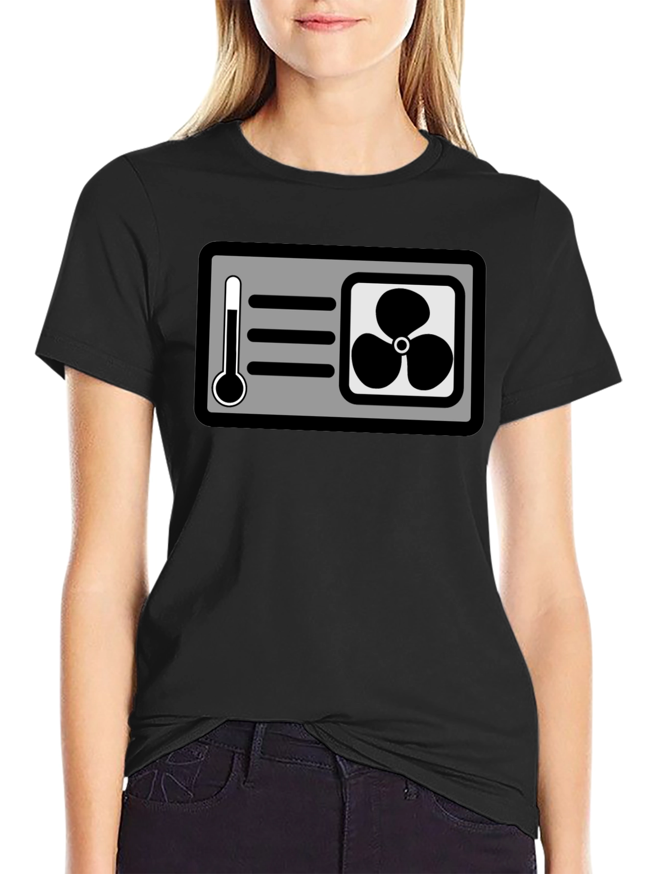 Air Conditioner Cartoon Graphic T-Shirt