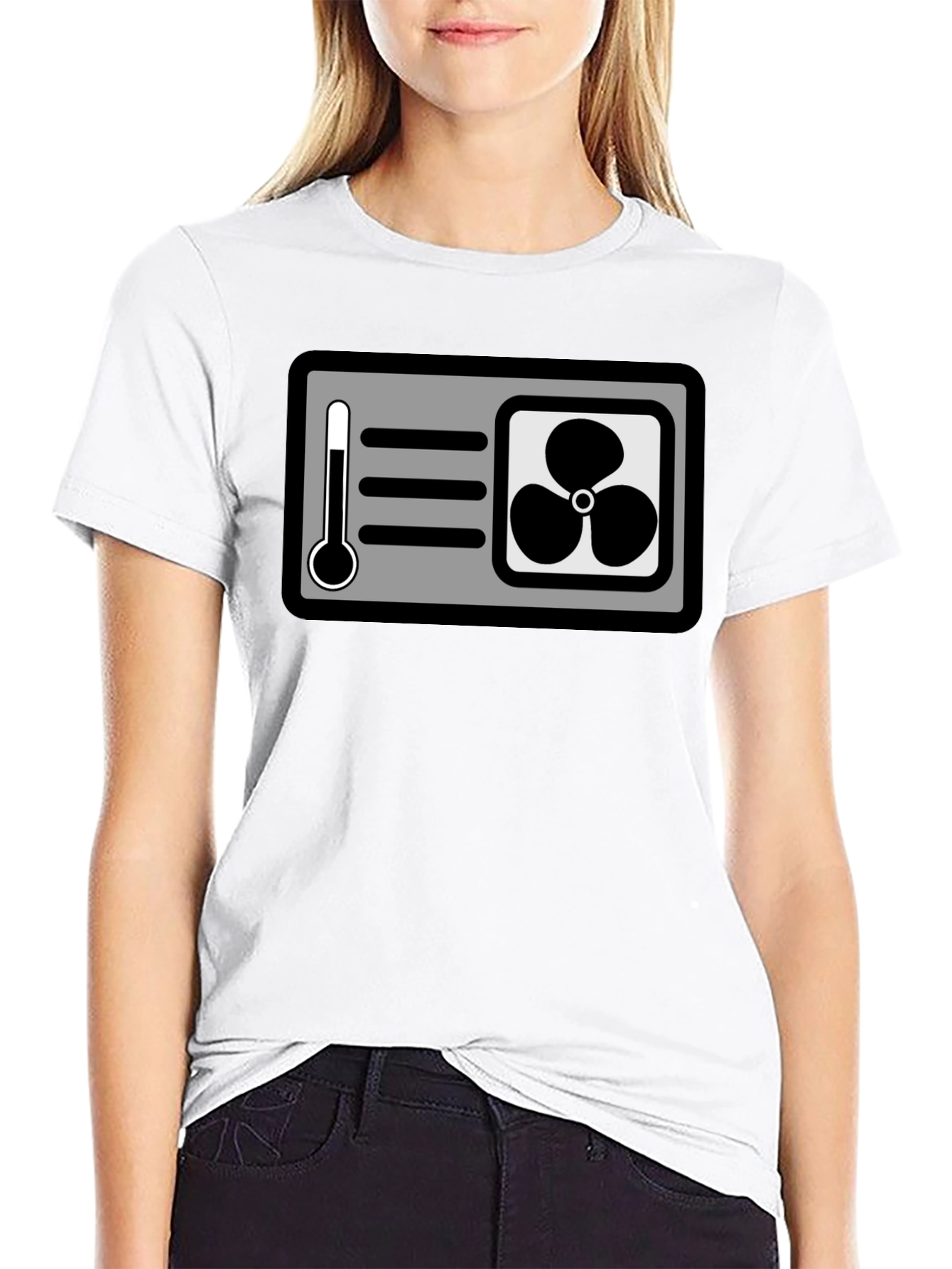 Air Conditioner Cartoon Graphic T-Shirt