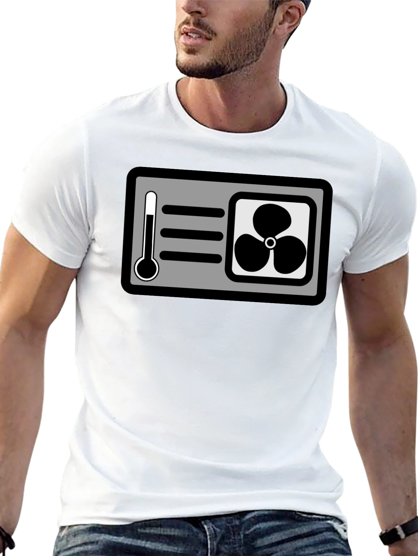 Air Conditioner Cartoon Graphic T-Shirt