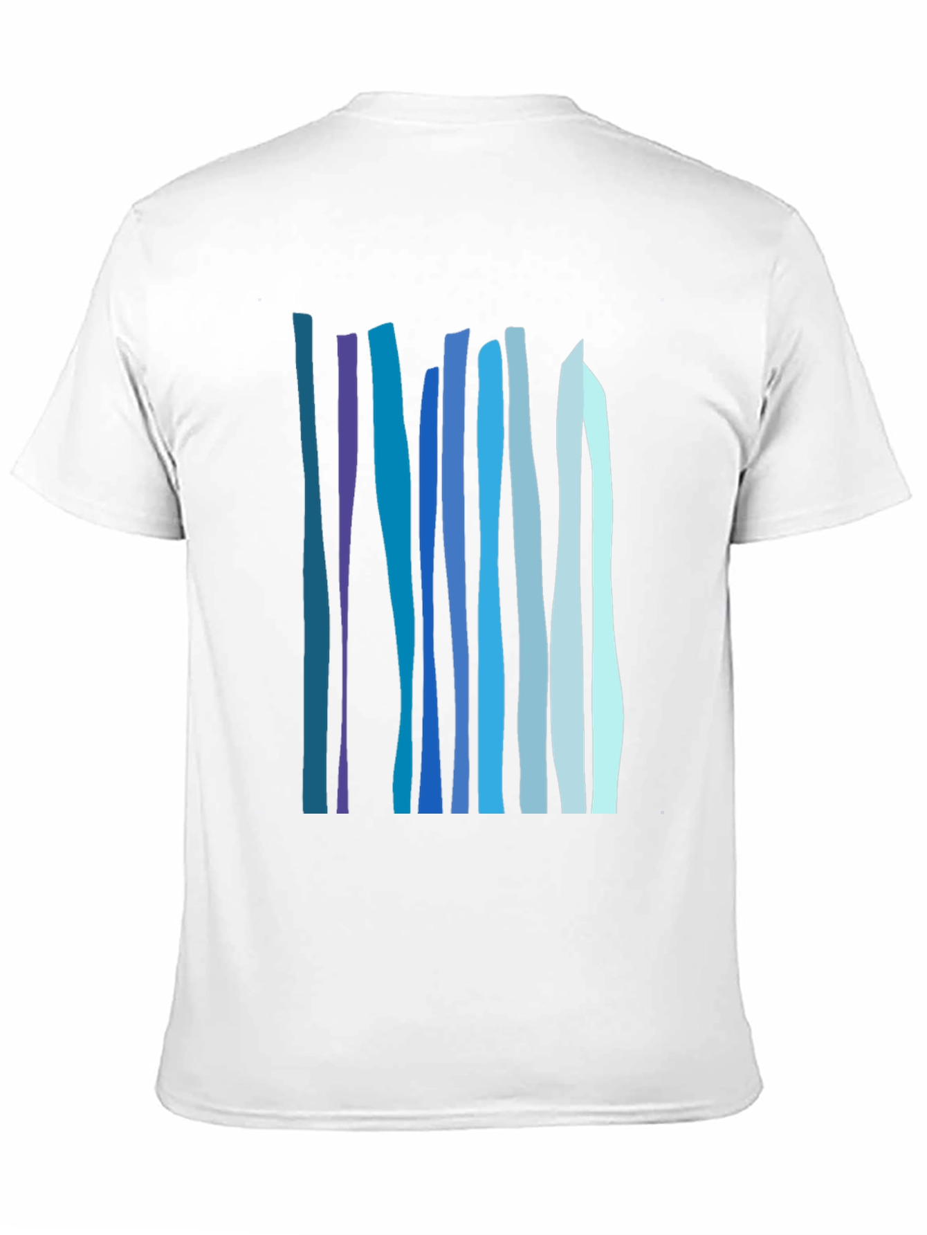Abstract Vertical Stripes Tee - Stylish Casual Wear