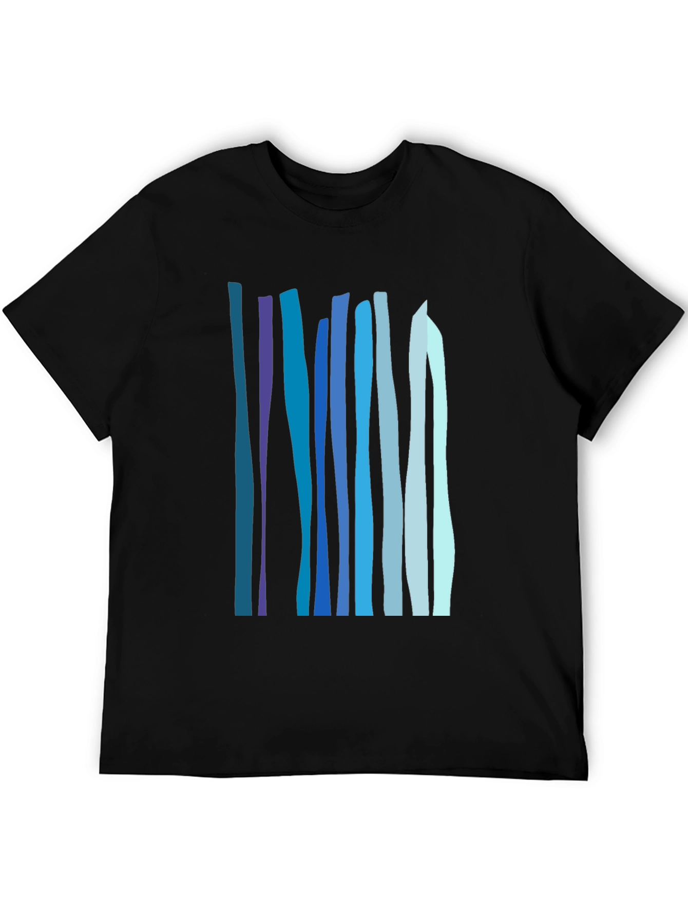 Abstract Vertical Stripes Tee - Stylish Casual Wear