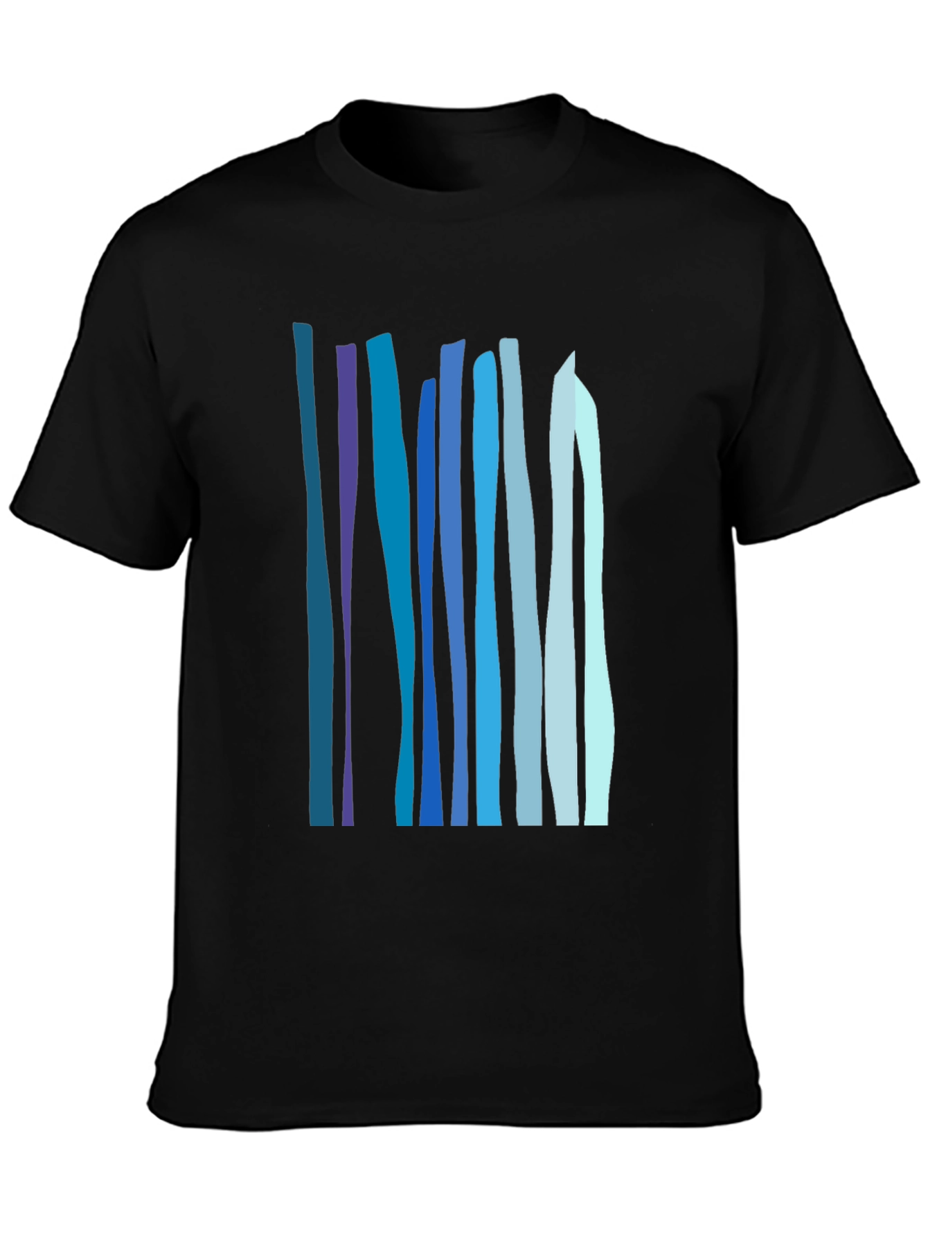 Abstract Vertical Stripes Tee - Stylish Casual Wear