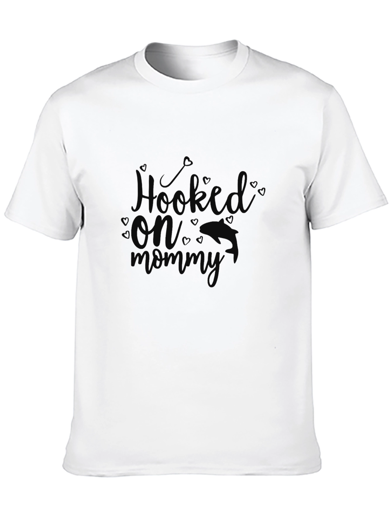 Hooked On Mommy Black Graphic Tee