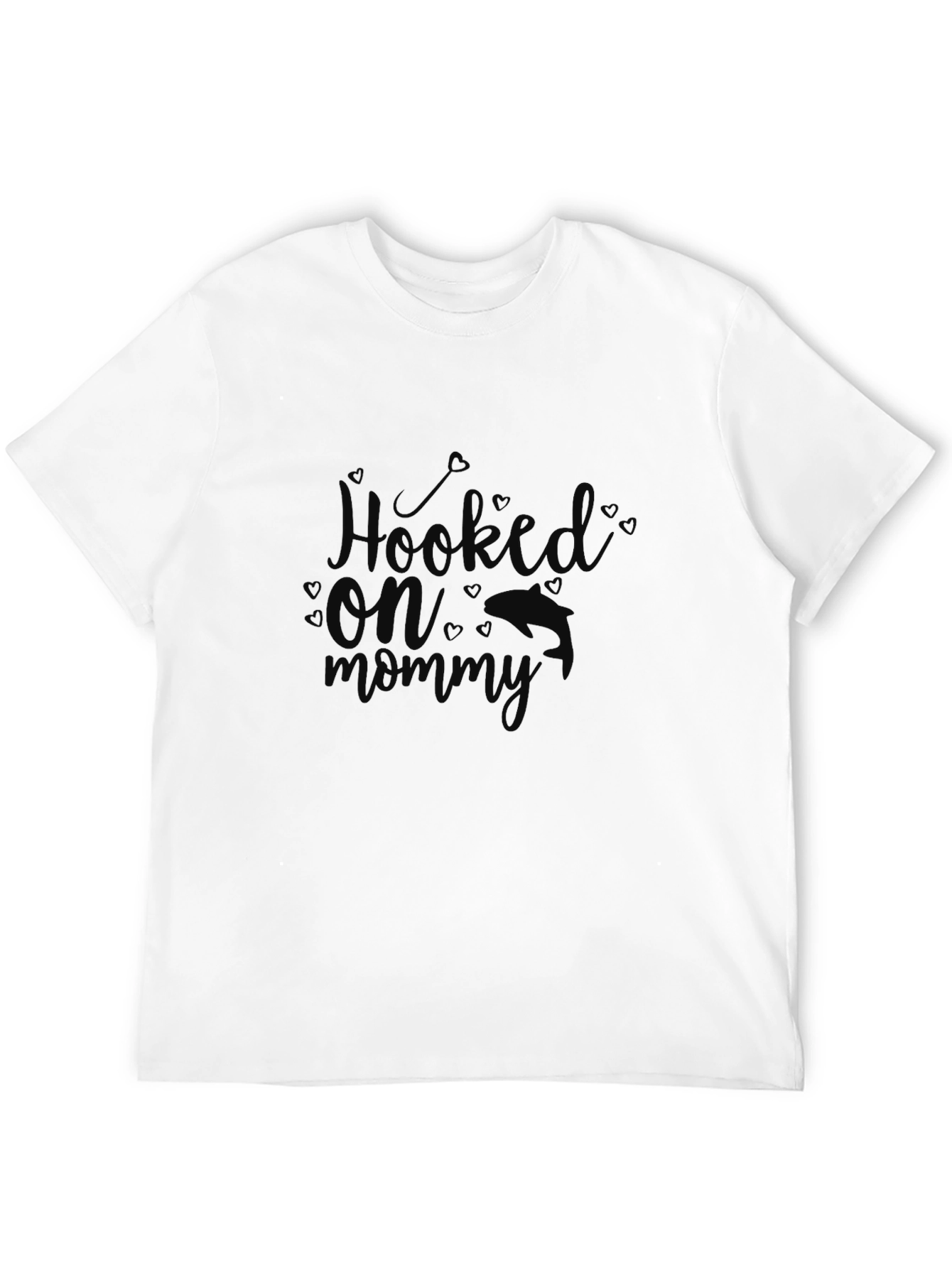 Hooked On Mommy Black Graphic Tee