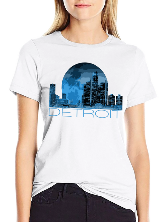 Detroit Skyline T-Shirt - Cityscape Graphic Tee