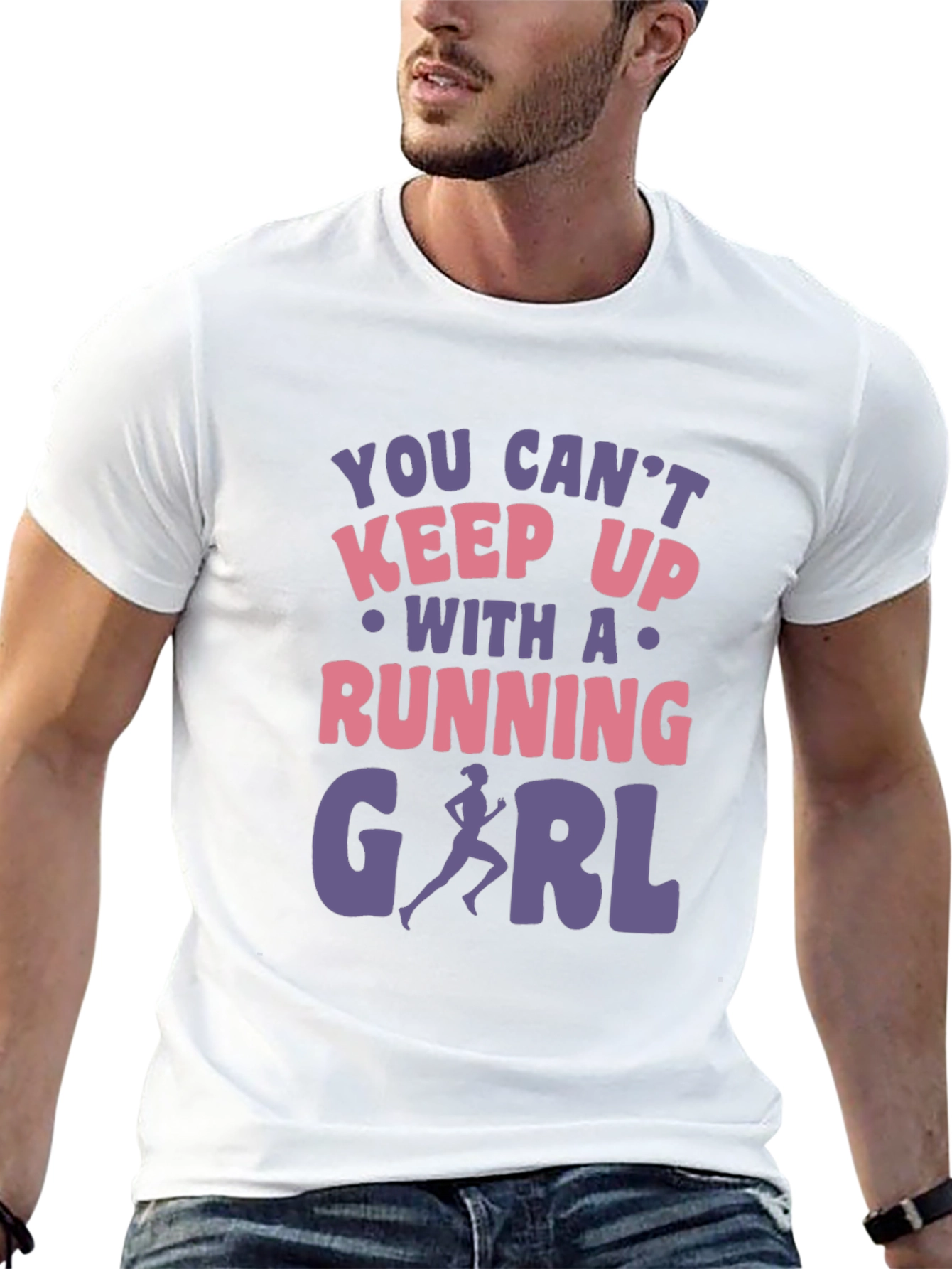 Running Girl Graphic Tee - You Cant Keep Up!