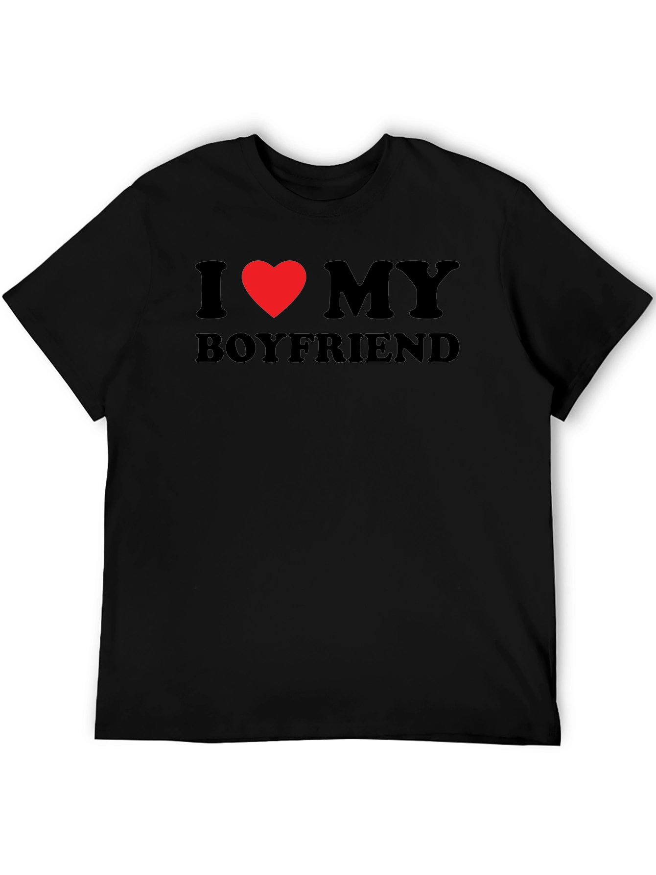 I Heart My Boyfriend T-Shirt - Black