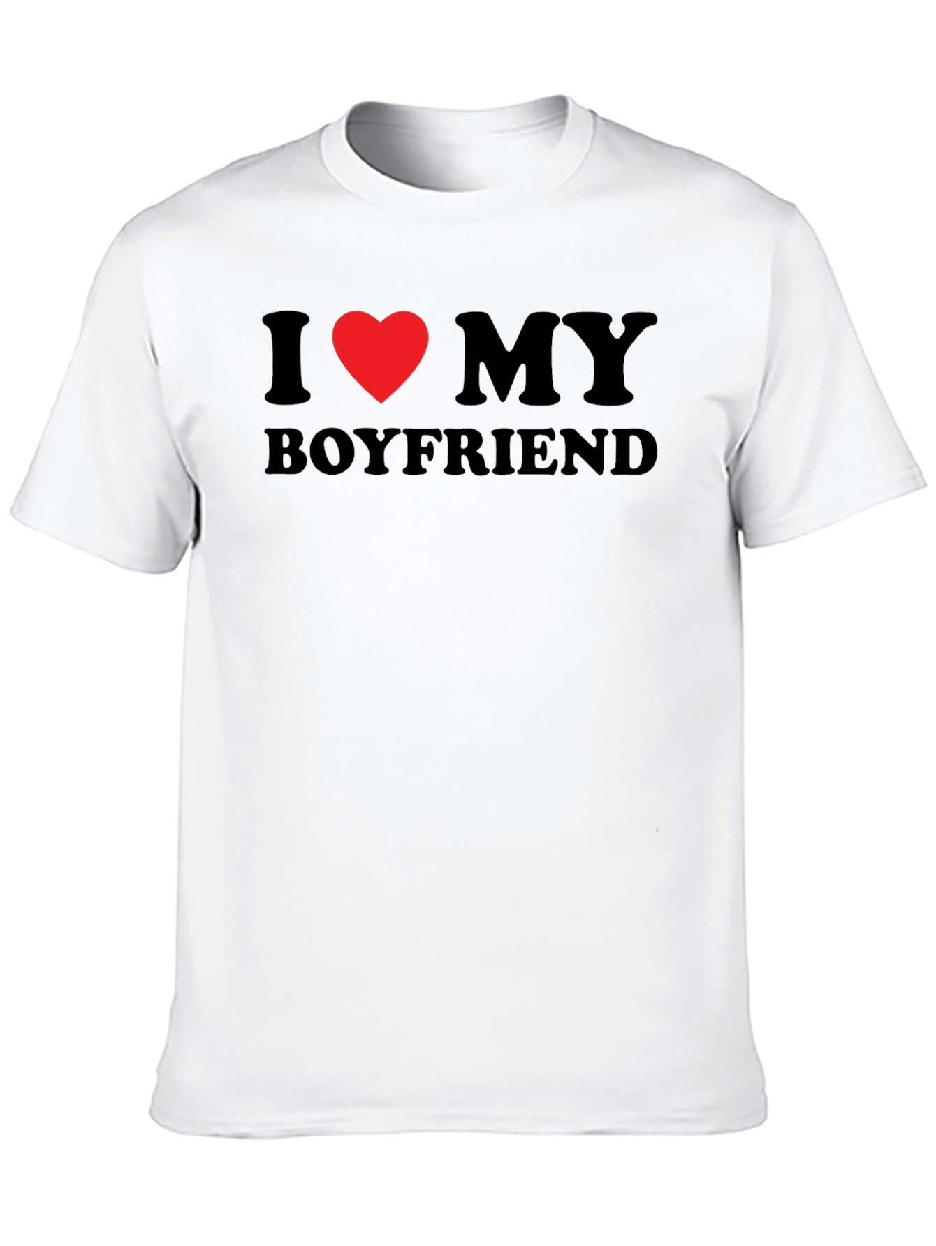 I Heart My Boyfriend T-Shirt - Black
