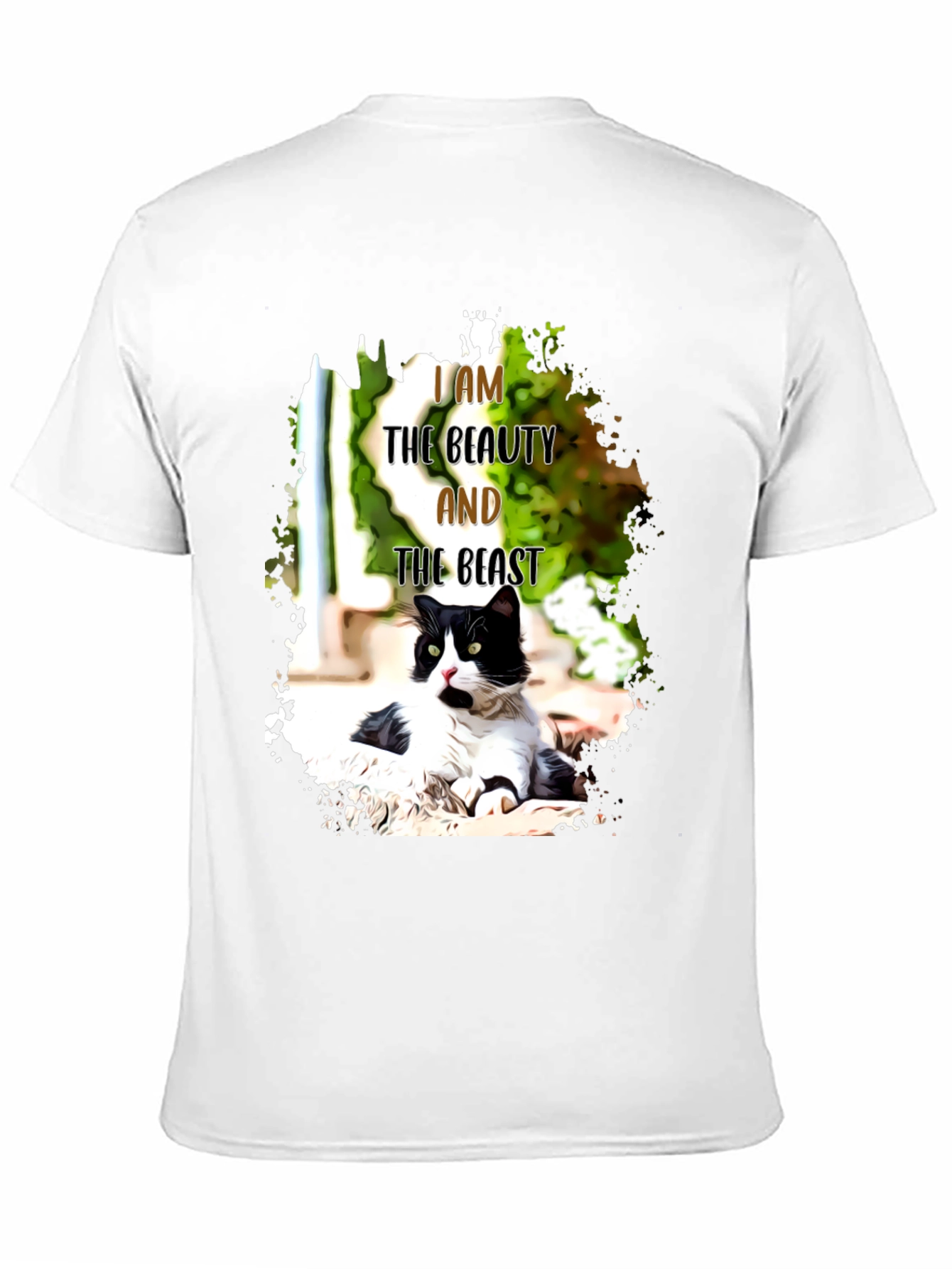 Beauty and the Beast Cat Graphic Tee