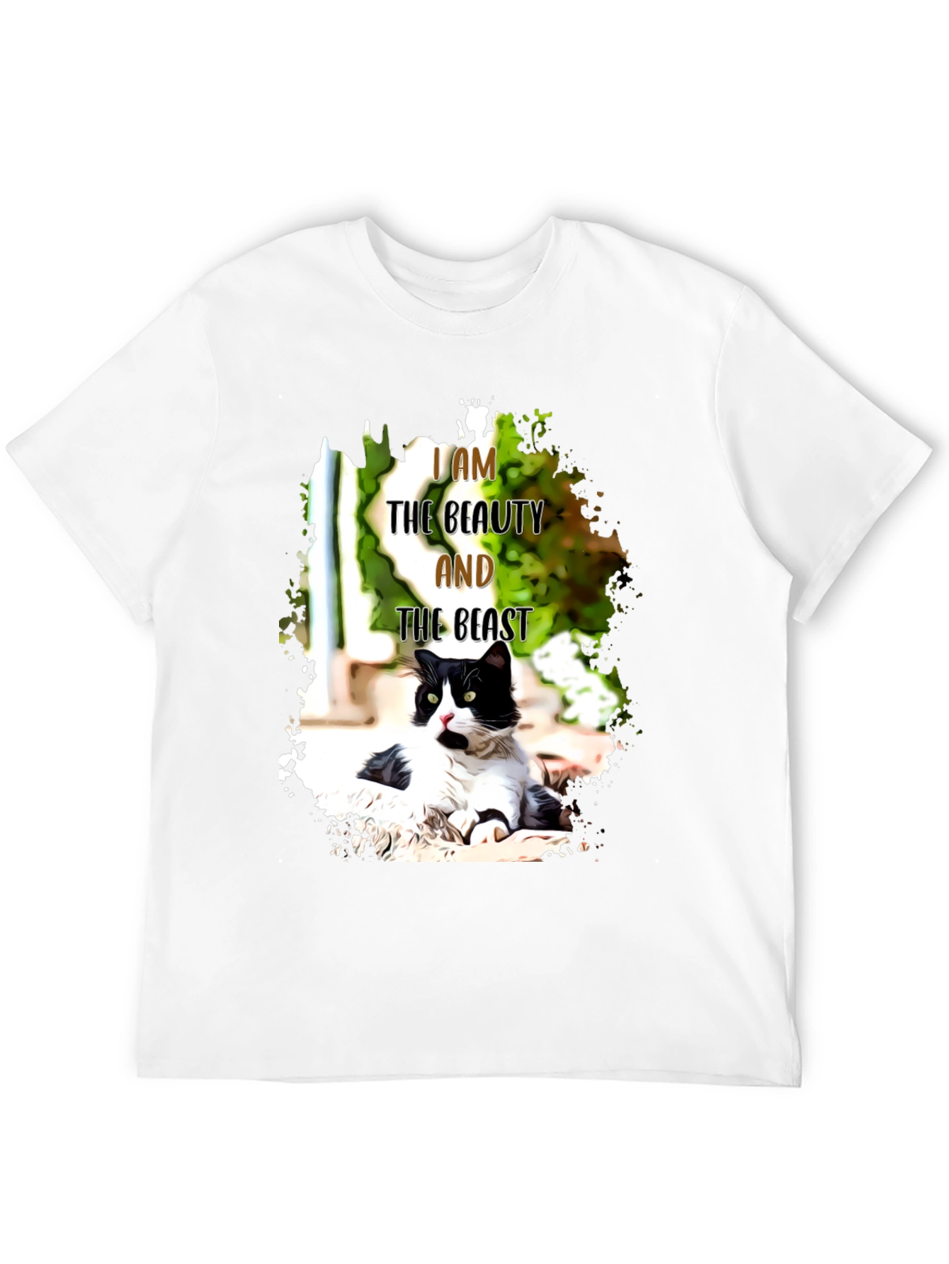 Beauty and the Beast Cat Graphic Tee