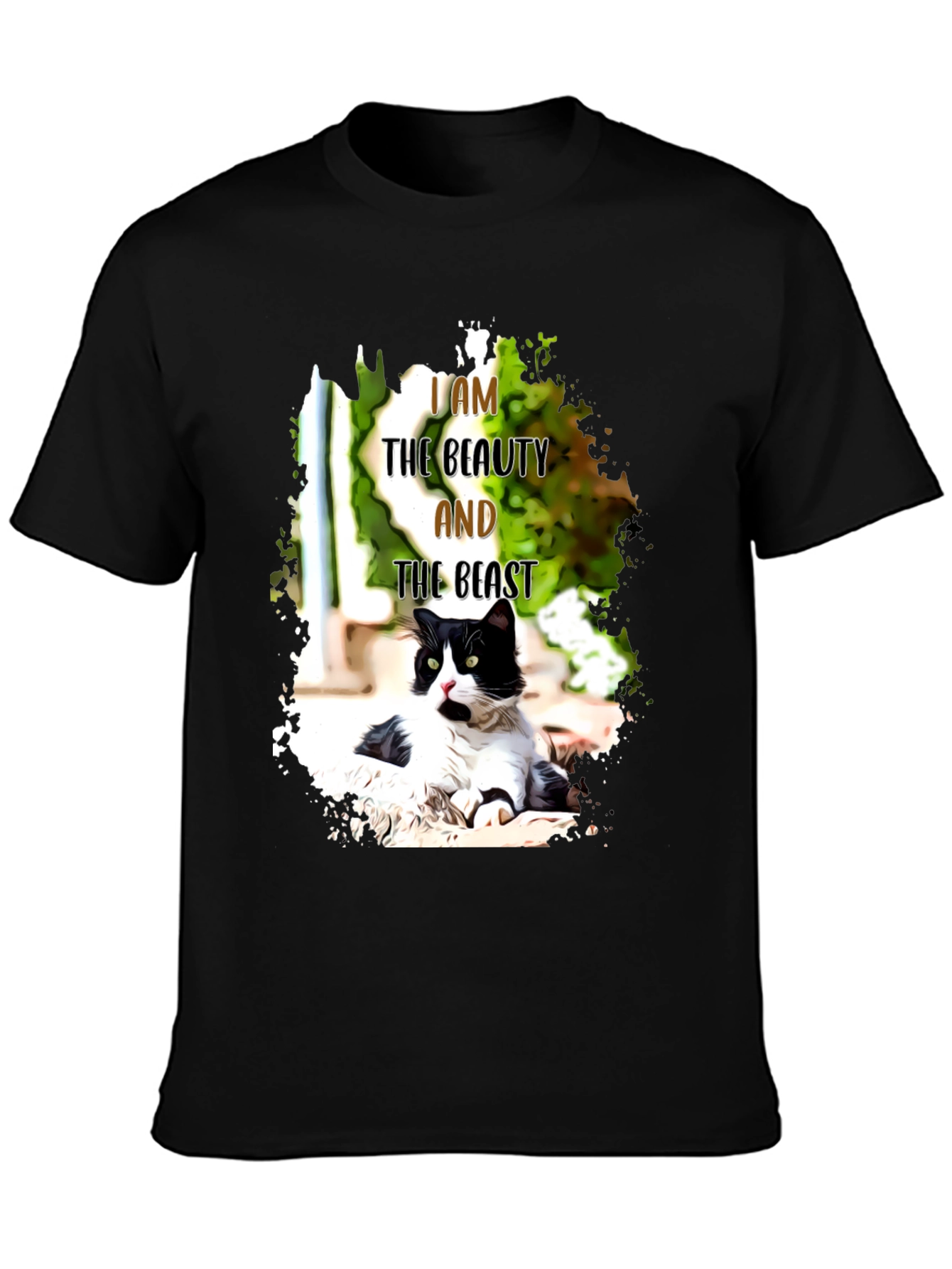 Beauty and the Beast Cat Graphic Tee