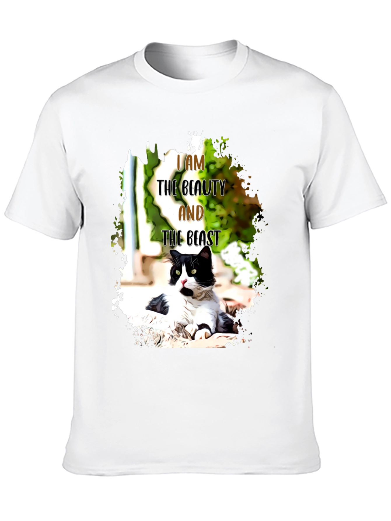Beauty and the Beast Cat Graphic Tee