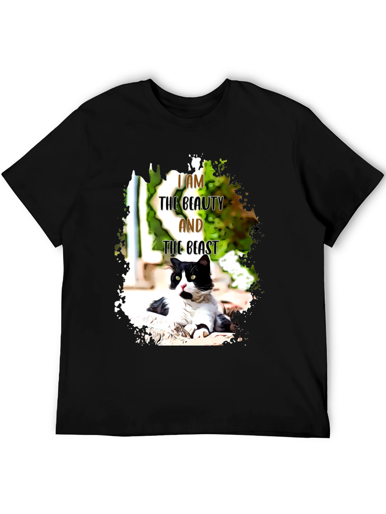 Beauty and the Beast Cat Graphic Tee