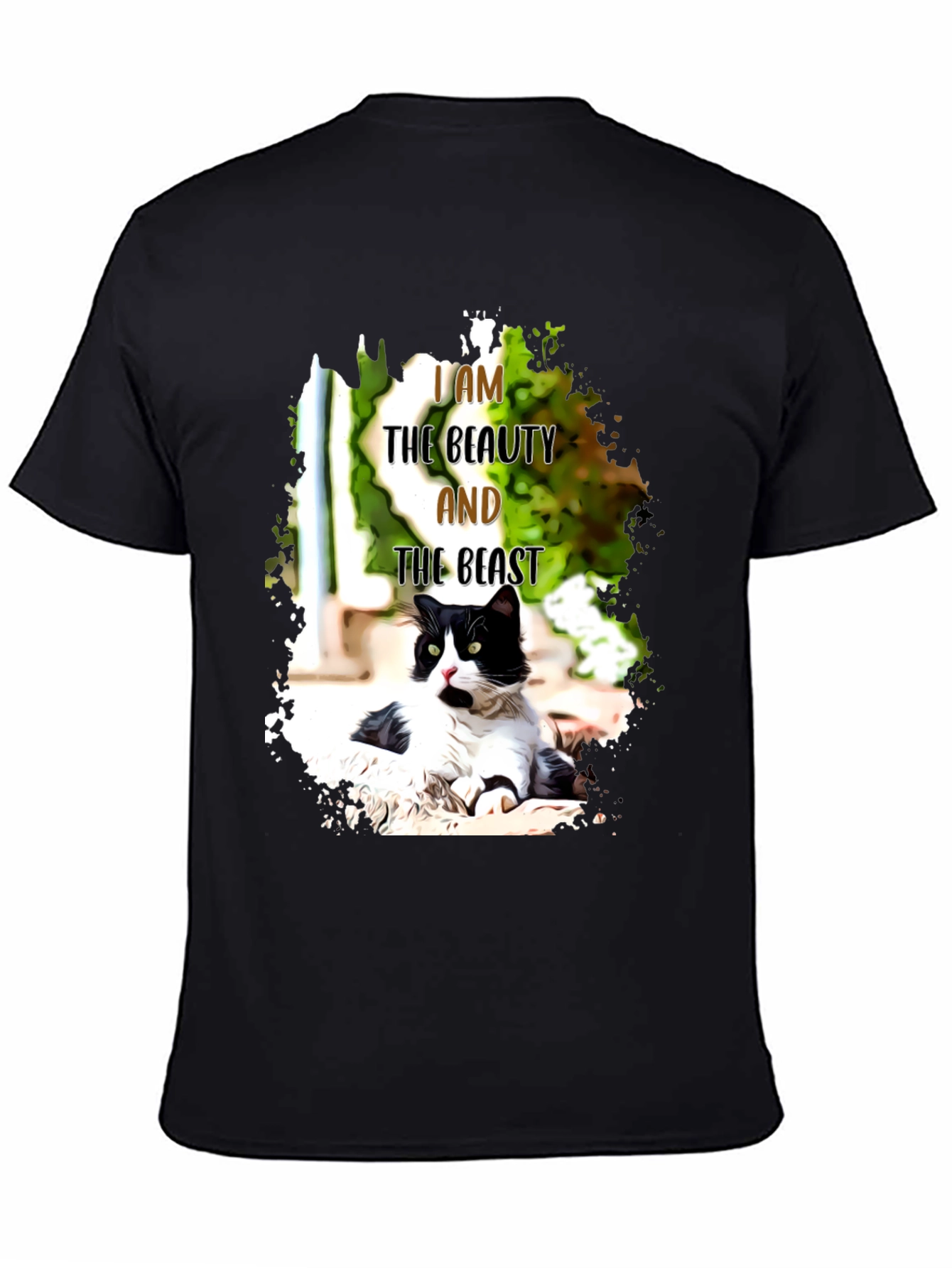 Beauty and the Beast Cat Graphic Tee