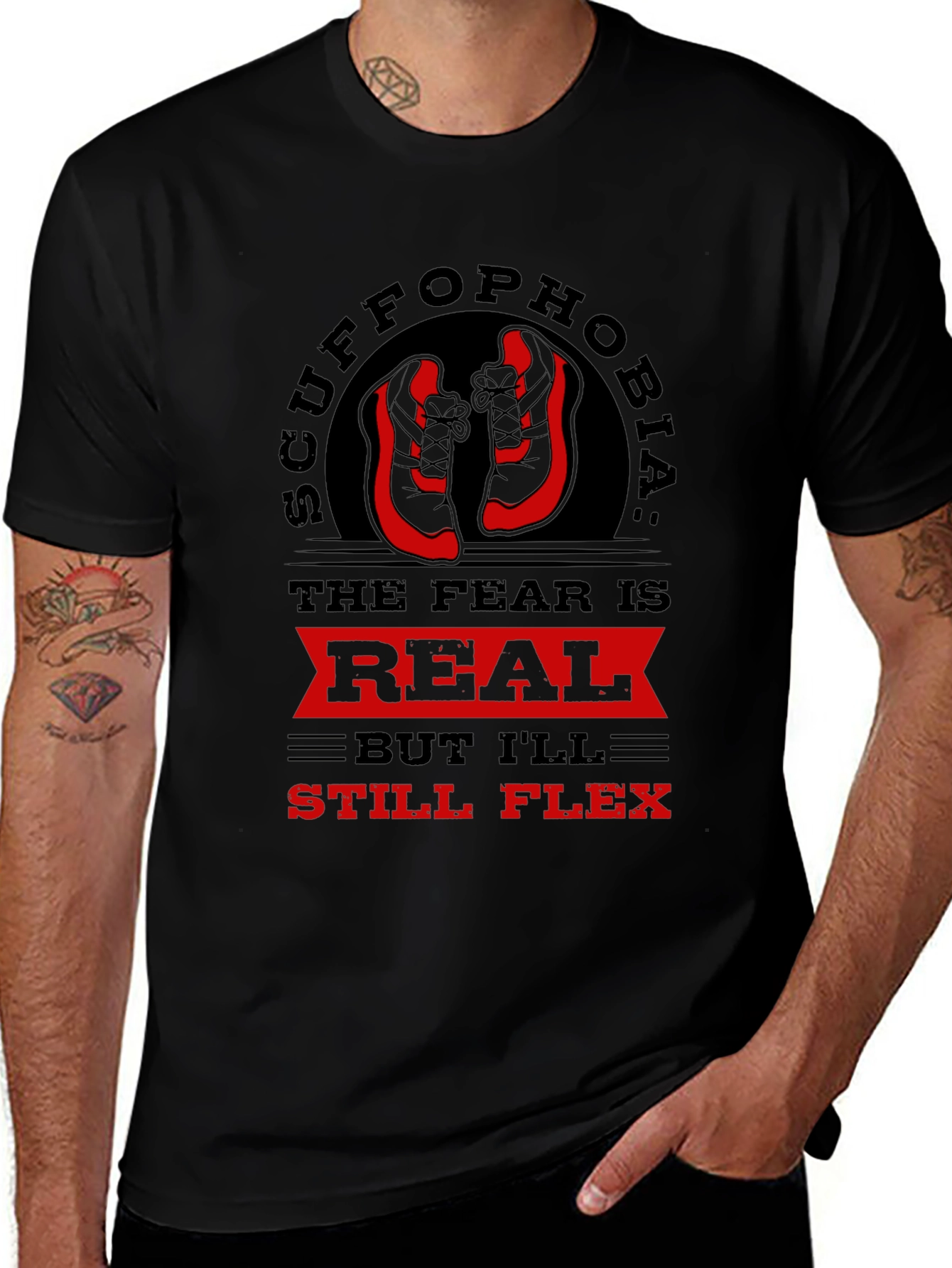 Scuffophobia T-Shirt - Sneaker Fear Humor Tee