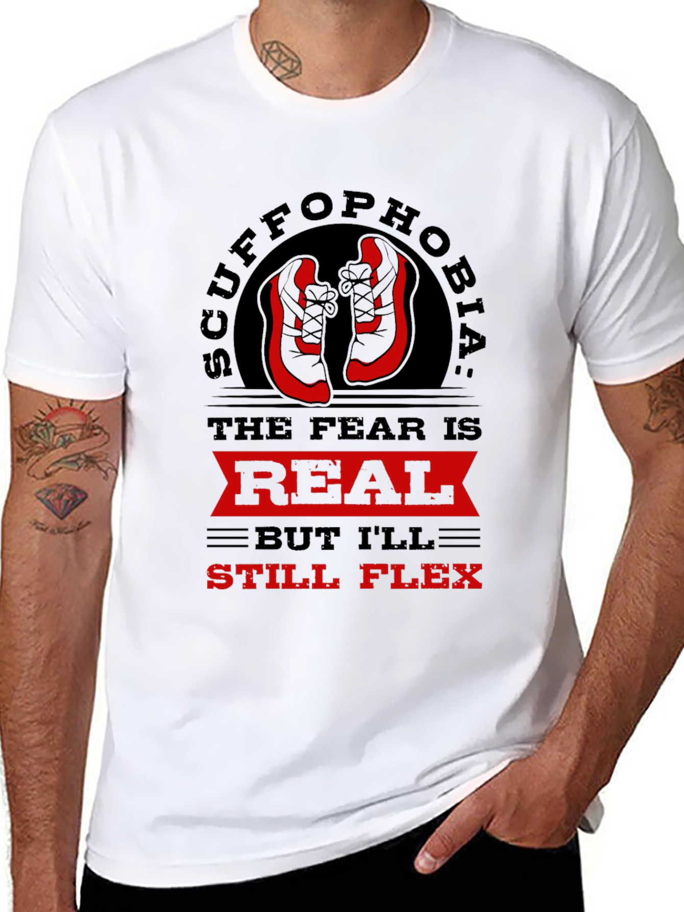 Scuffophobia T-Shirt - Sneaker Fear Humor Tee