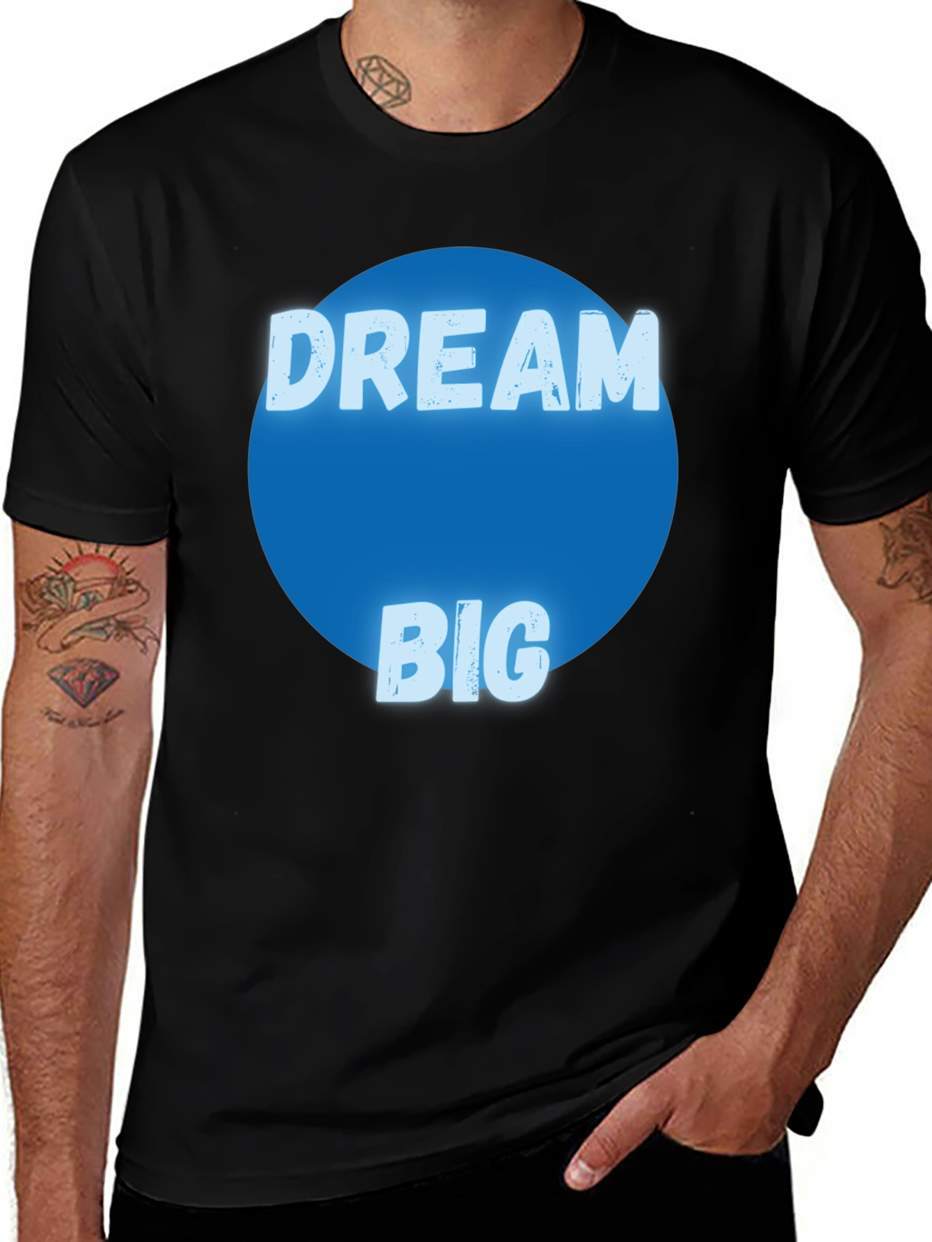 Dream Big Graphic Tee - Mens Black T-Shirt