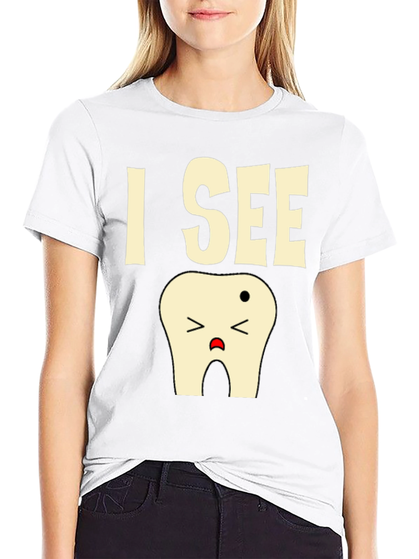 I See a Tooth T-Shirt Funny Dentist Tee