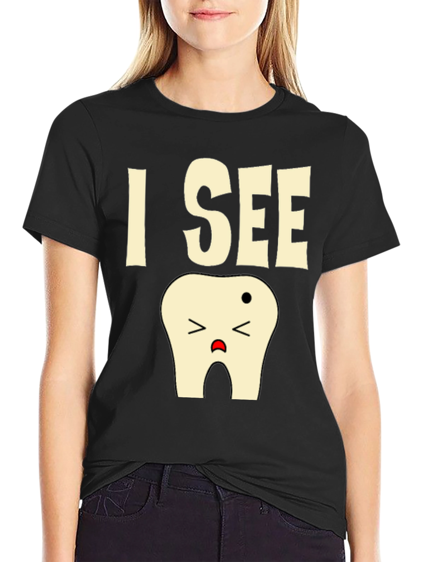 I See a Tooth T-Shirt Funny Dentist Tee