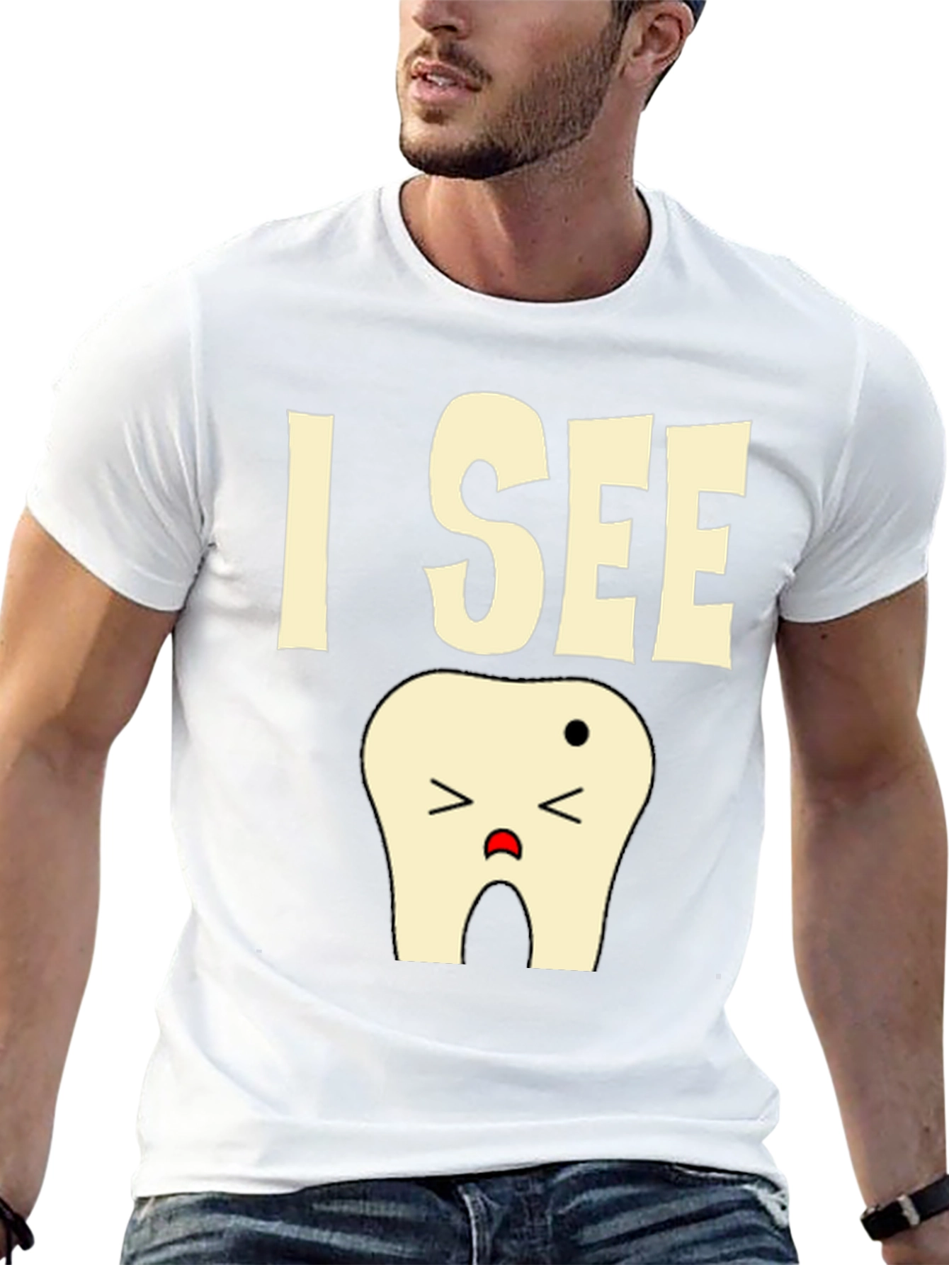 I See a Tooth T-Shirt Funny Dentist Tee