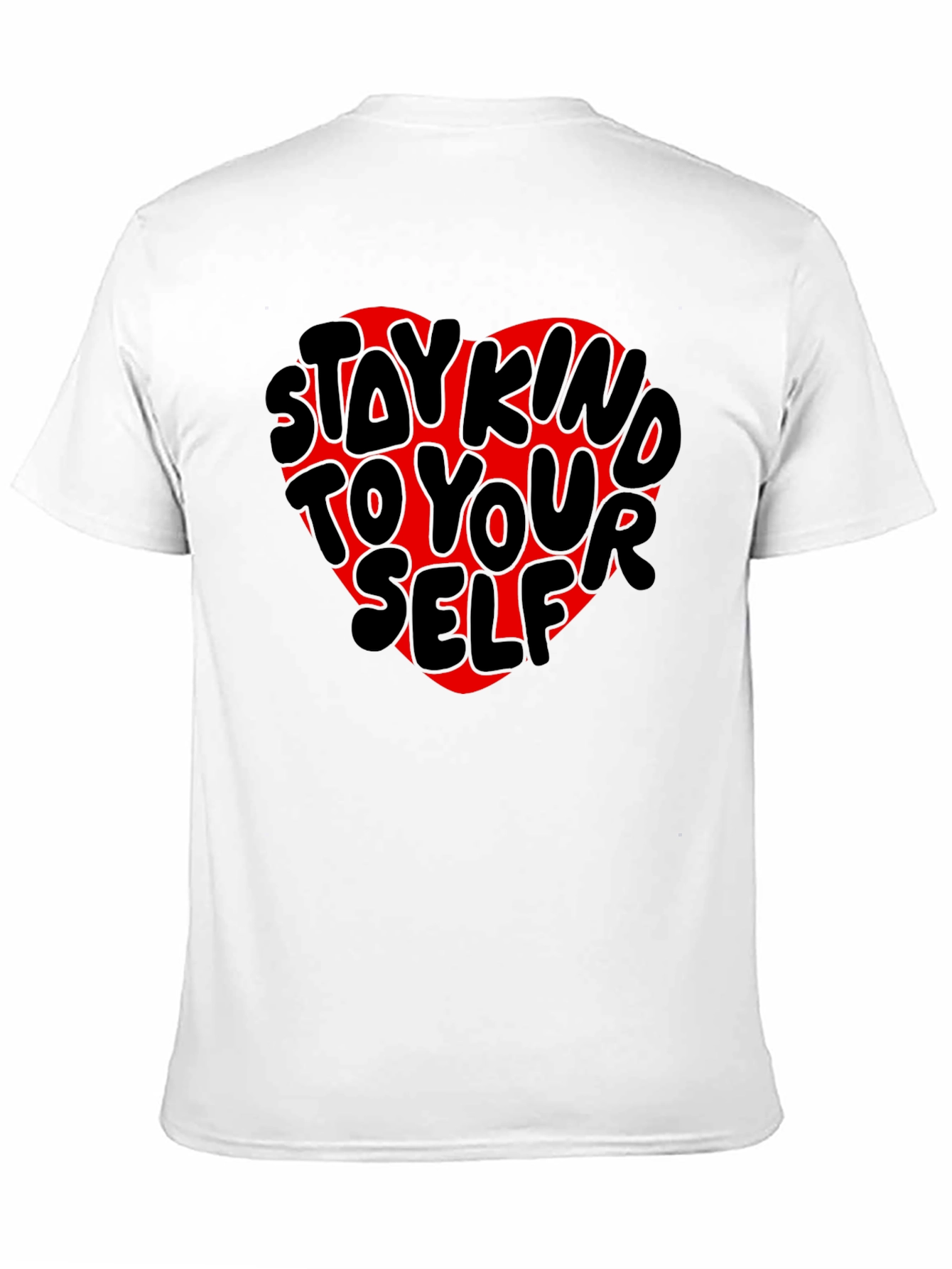 Stay Kind to Yourself Heart Tee - Black