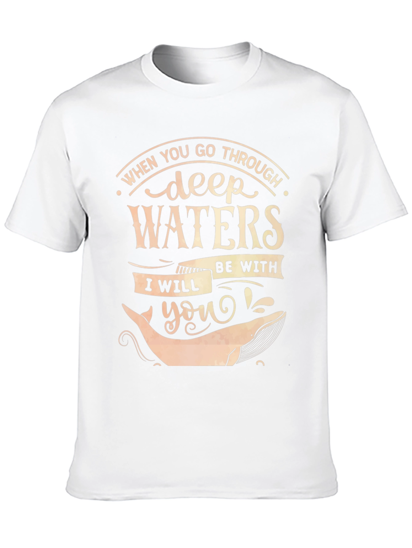 Deep Waters Whale Graphic Tee - Inspirational T-Shirt
