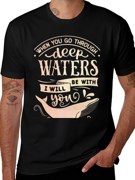 Deep Waters Whale Graphic Tee - Inspirational T-Shirt